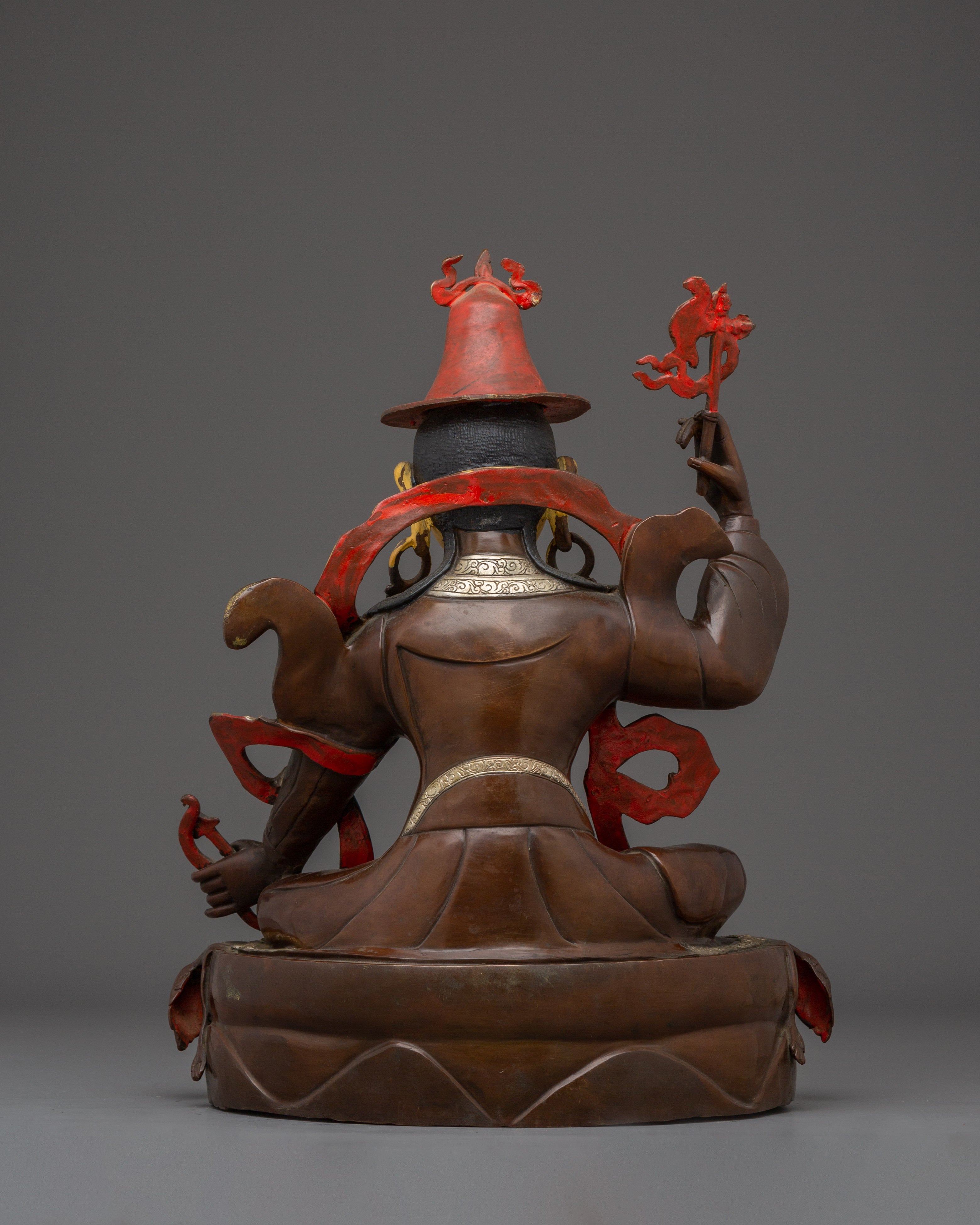 Legendary King Gesar Statue | Oxidized Copper Statue