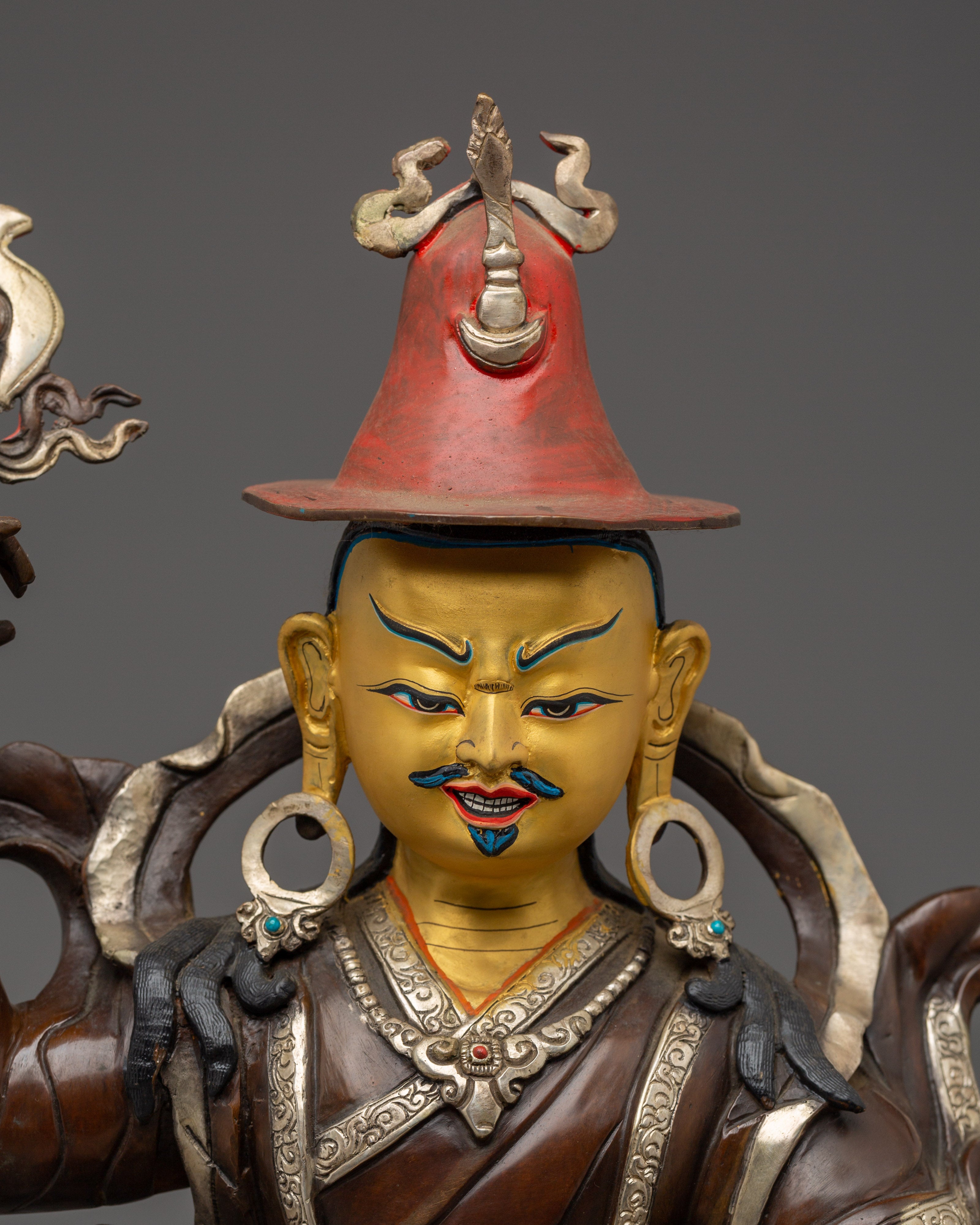 Legendary King Gesar Statue | Oxidized Copper Statue