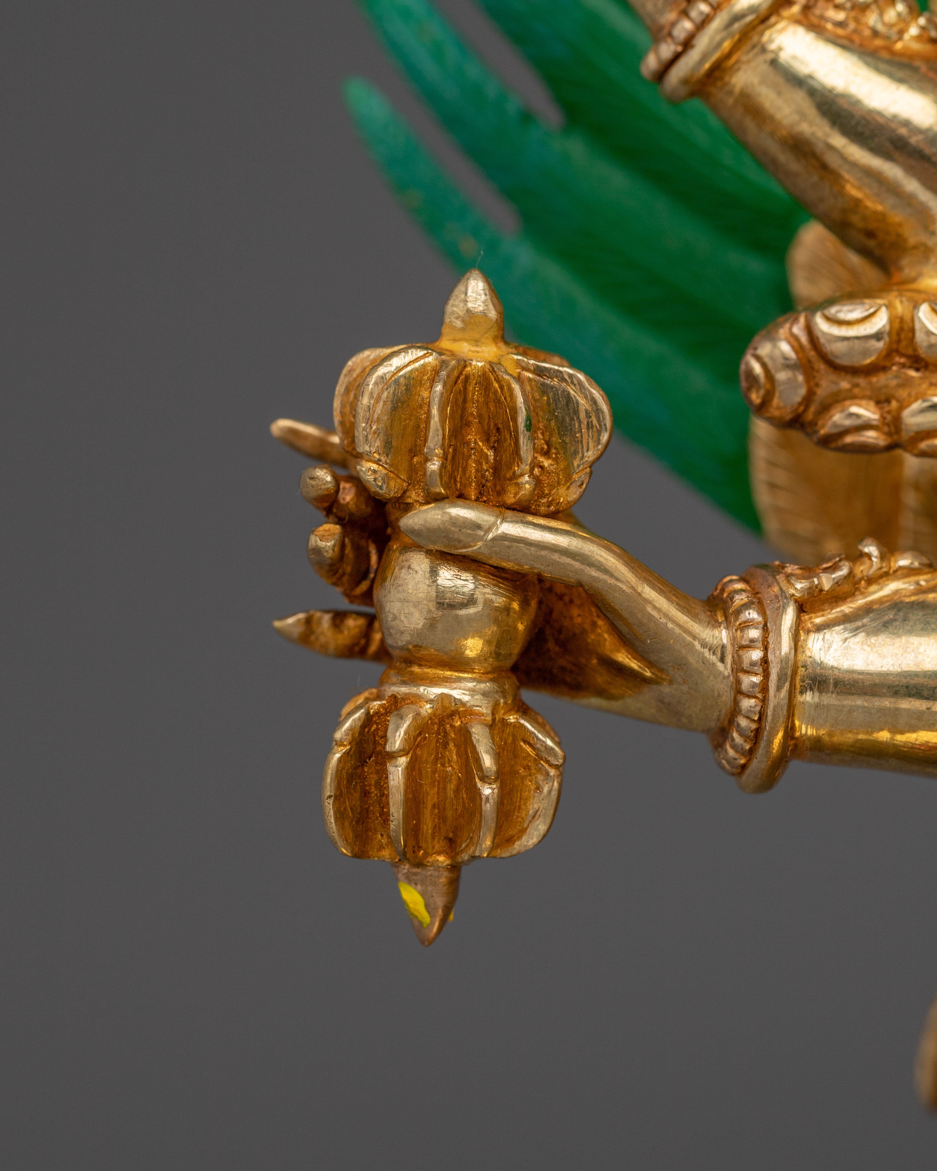 24K Gold Gilded Vajrakilaya Statue | Buddhist Deity for Removing Obstacles and Protection