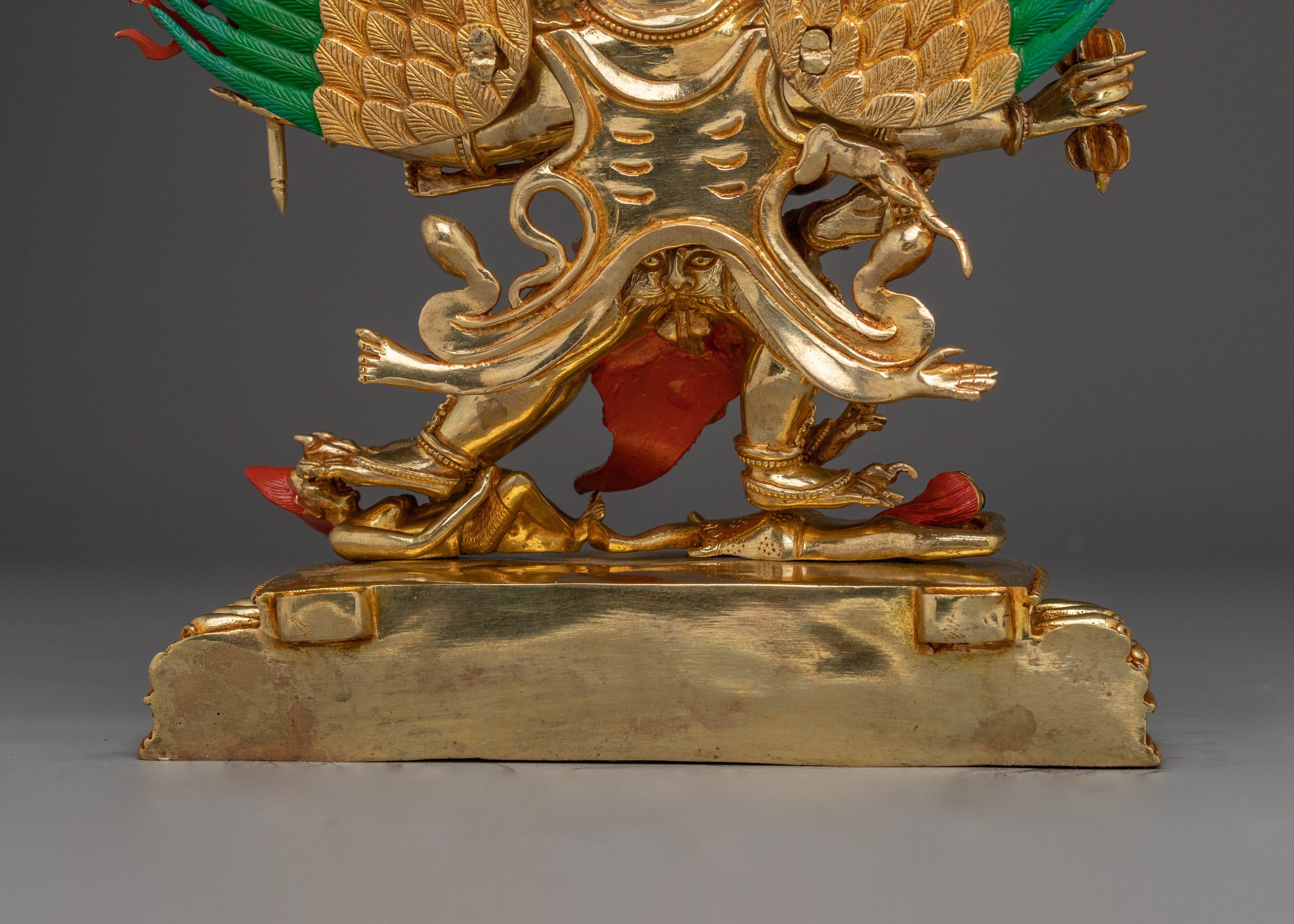 24K Gold Gilded Vajrakilaya Statue | Buddhist Deity for Removing Obstacles and Protection