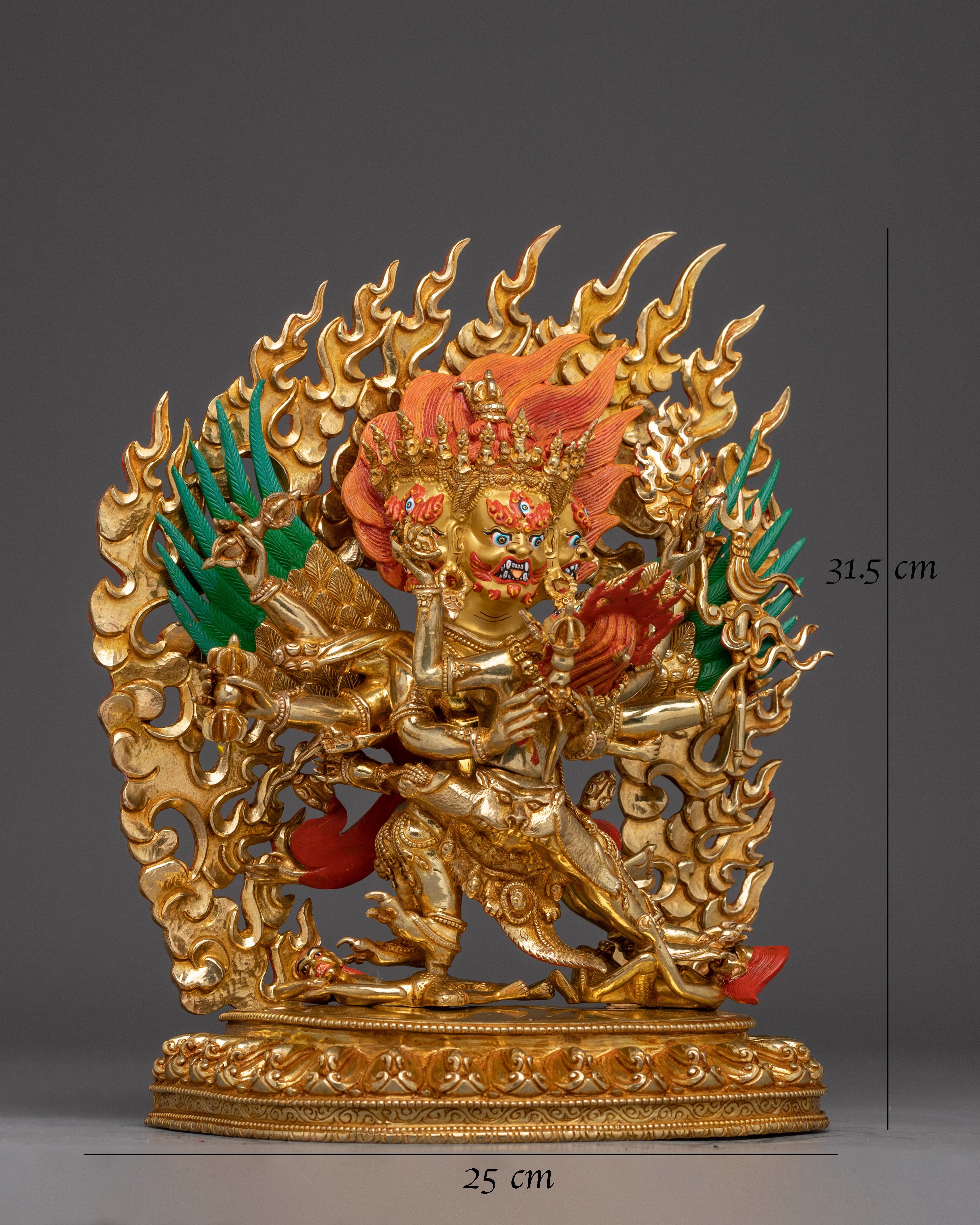 24K Gold Gilded Vajrakilaya Statue