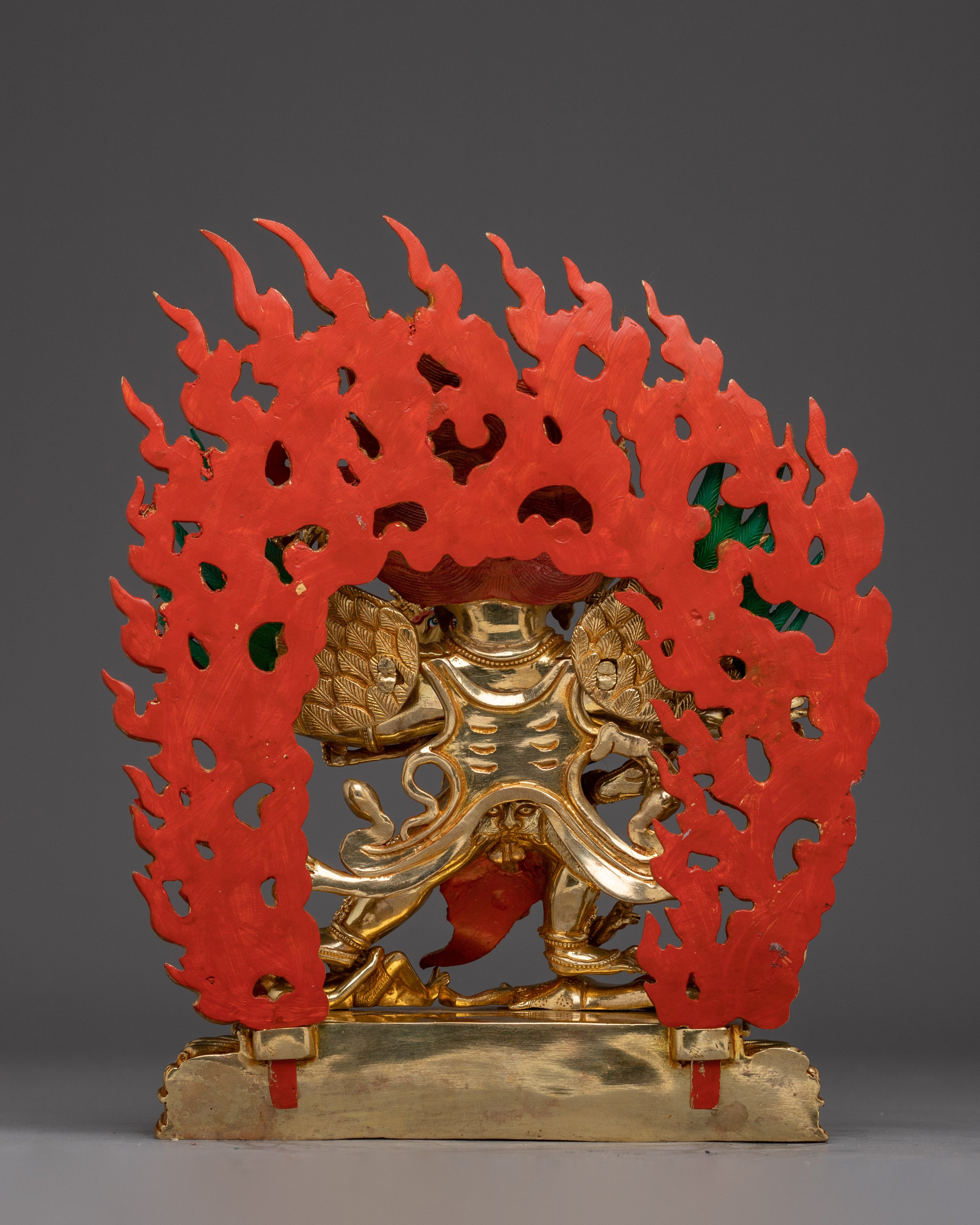 24K Gold Gilded Vajrakilaya Statue | Buddhist Deity for Removing Obstacles and Protection