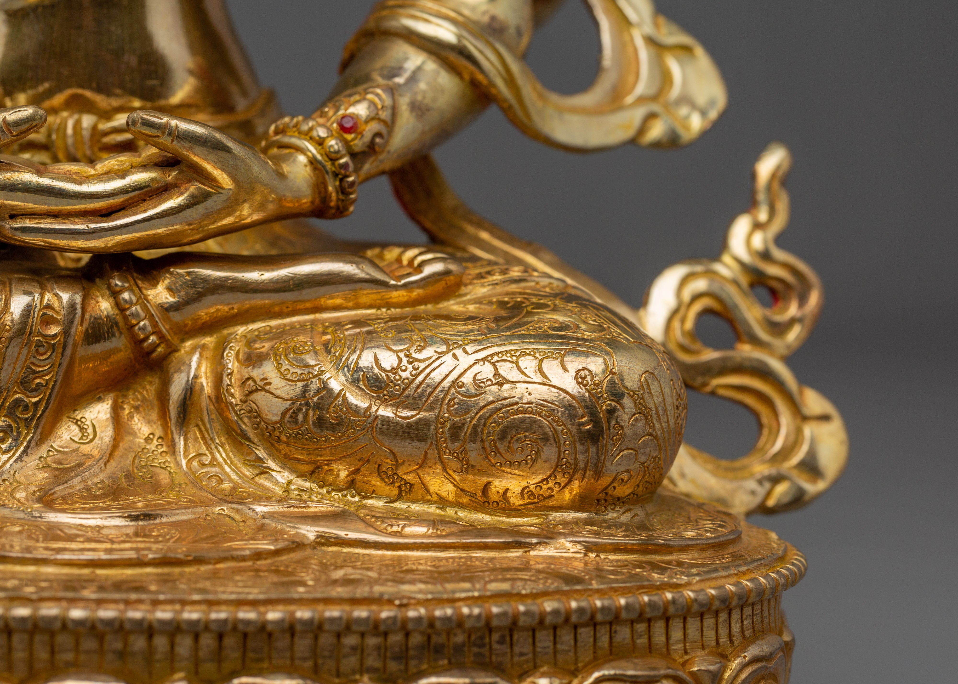 Gold Gilded Prajna Paramita Statue | Copper Wisdom Deity of Perfection for Buddhist Altar
