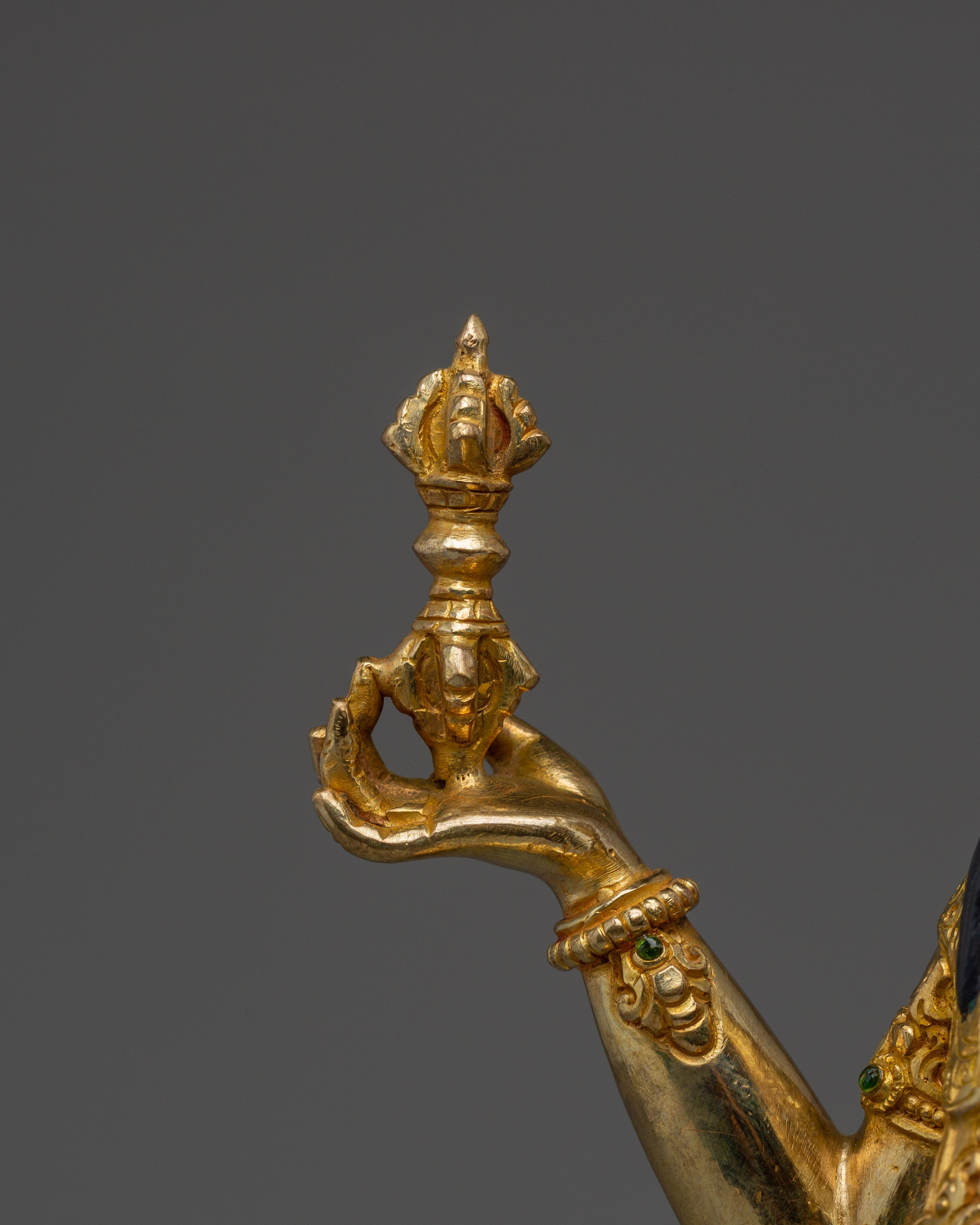 Gold Gilded Prajna Paramita Statue | Copper Wisdom Deity of Perfection for Buddhist Altar