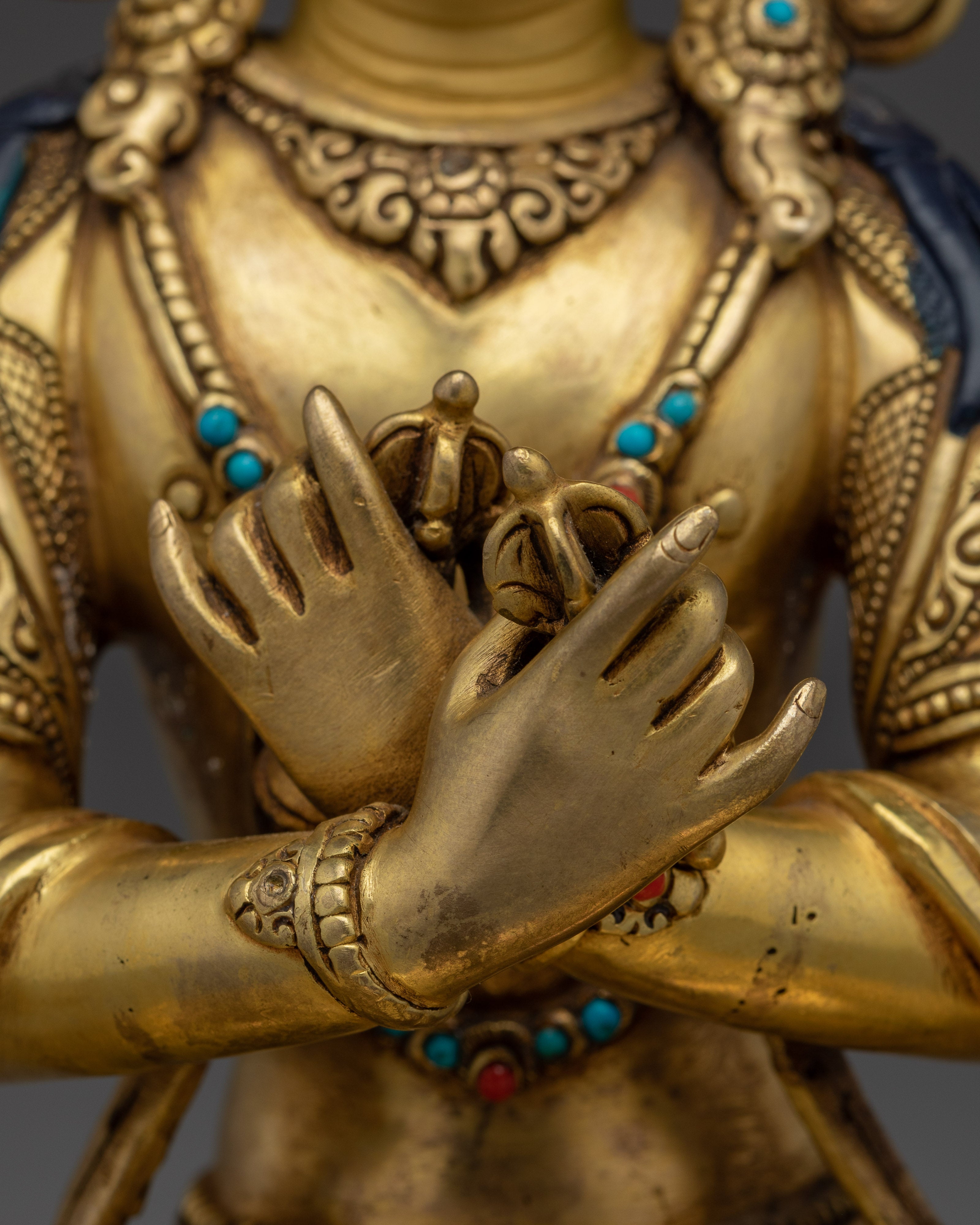 Vajradhara Copper Golden Statue | Buddhist Primodial Buddha