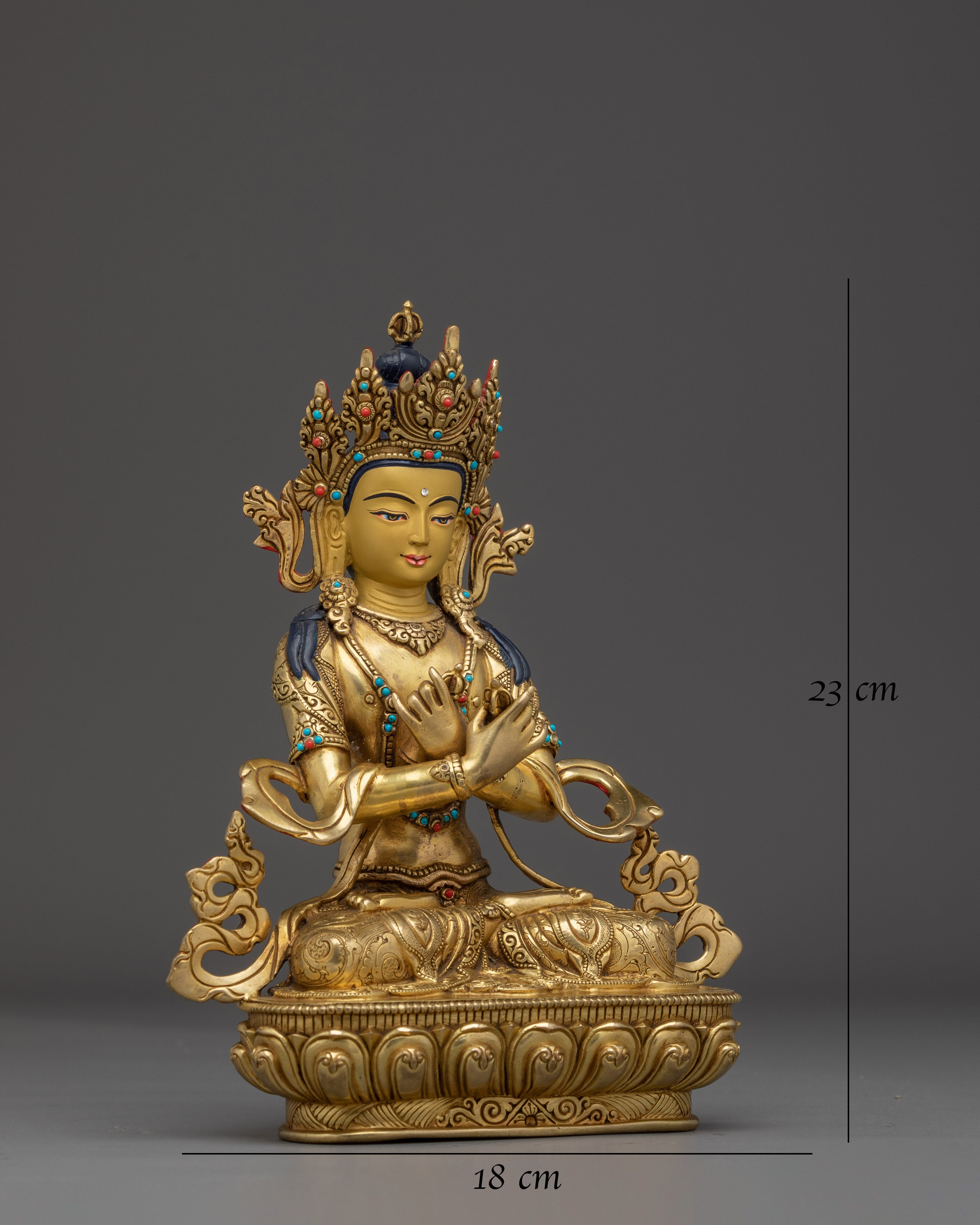 Vajradhara Copper Golden Statue