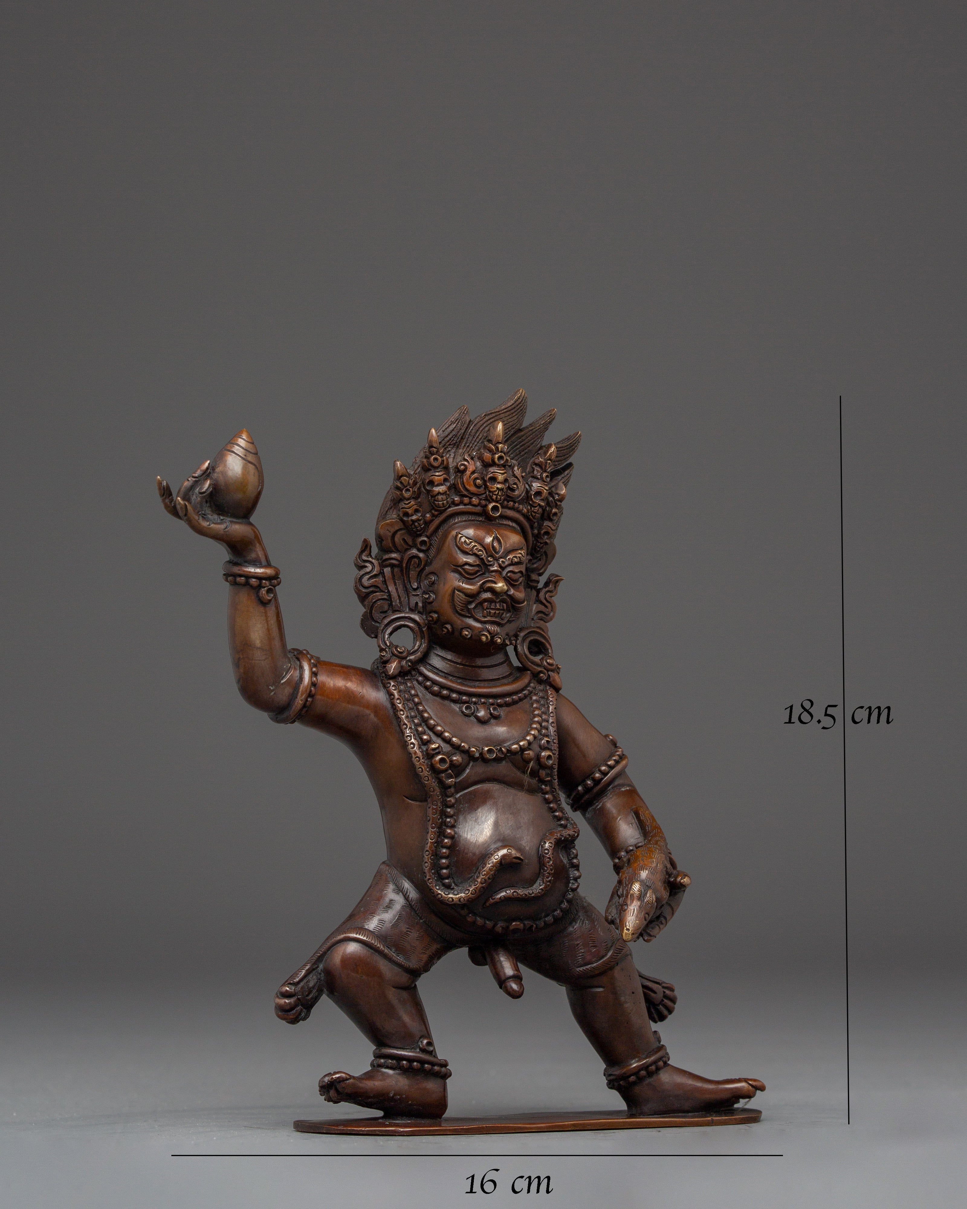 Black Dzambhala Wrathful Deity Statue Set