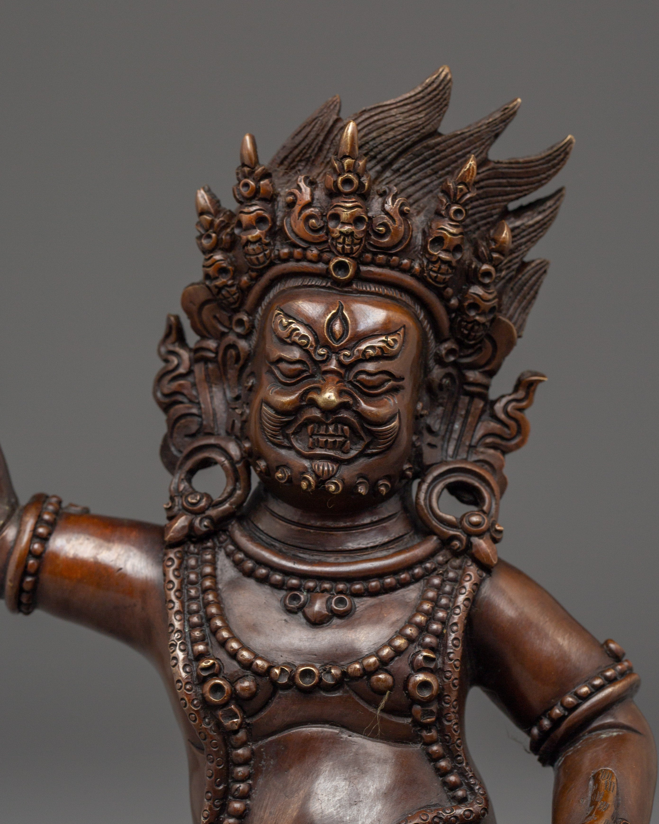 Black Dzambhala Statue: God of Wealth