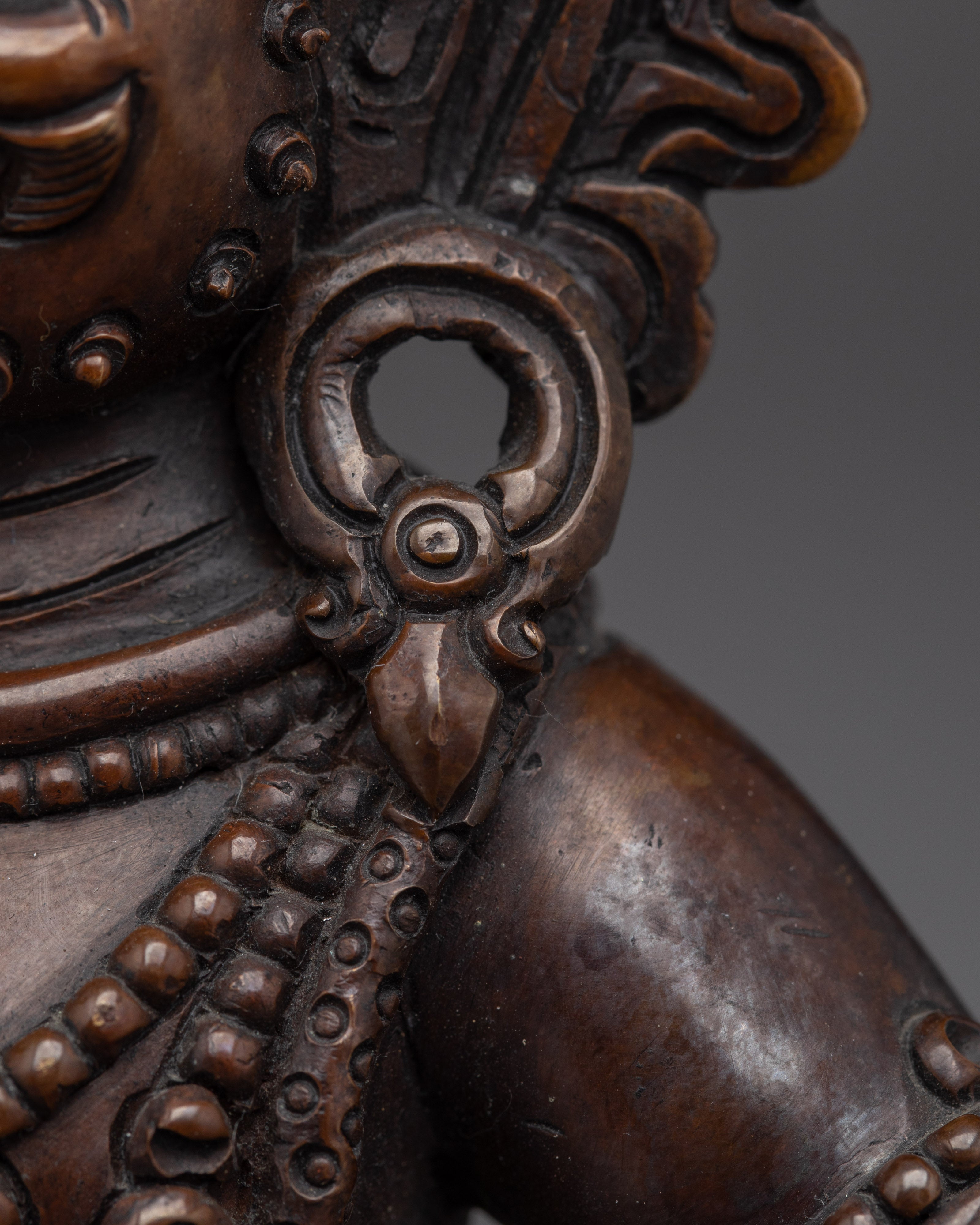 Vajrapani Oxidized Copper Statue | Protector of the Buddha