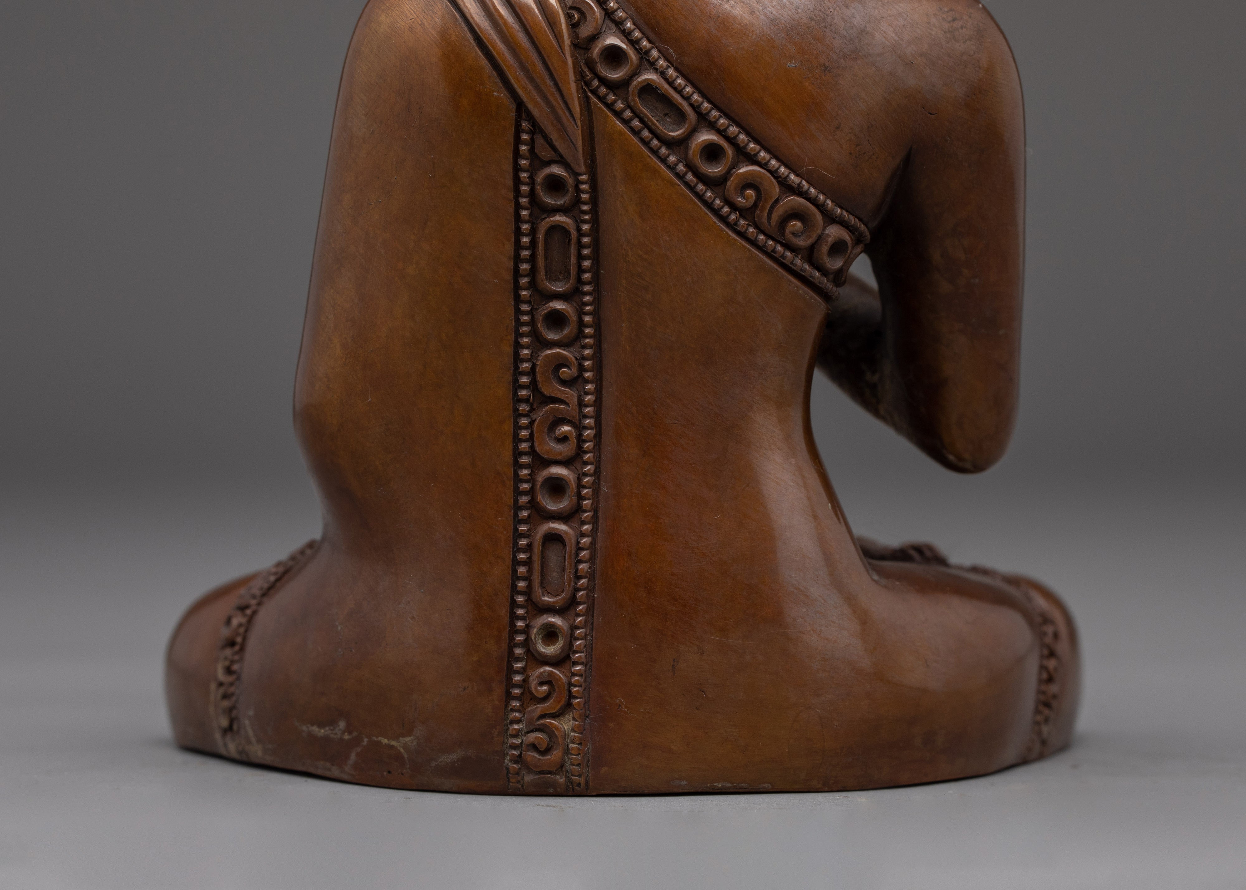 Vairocana Buddha in Oxidized Copper Statue | Symbol of Cosmic Wisdom and Purity