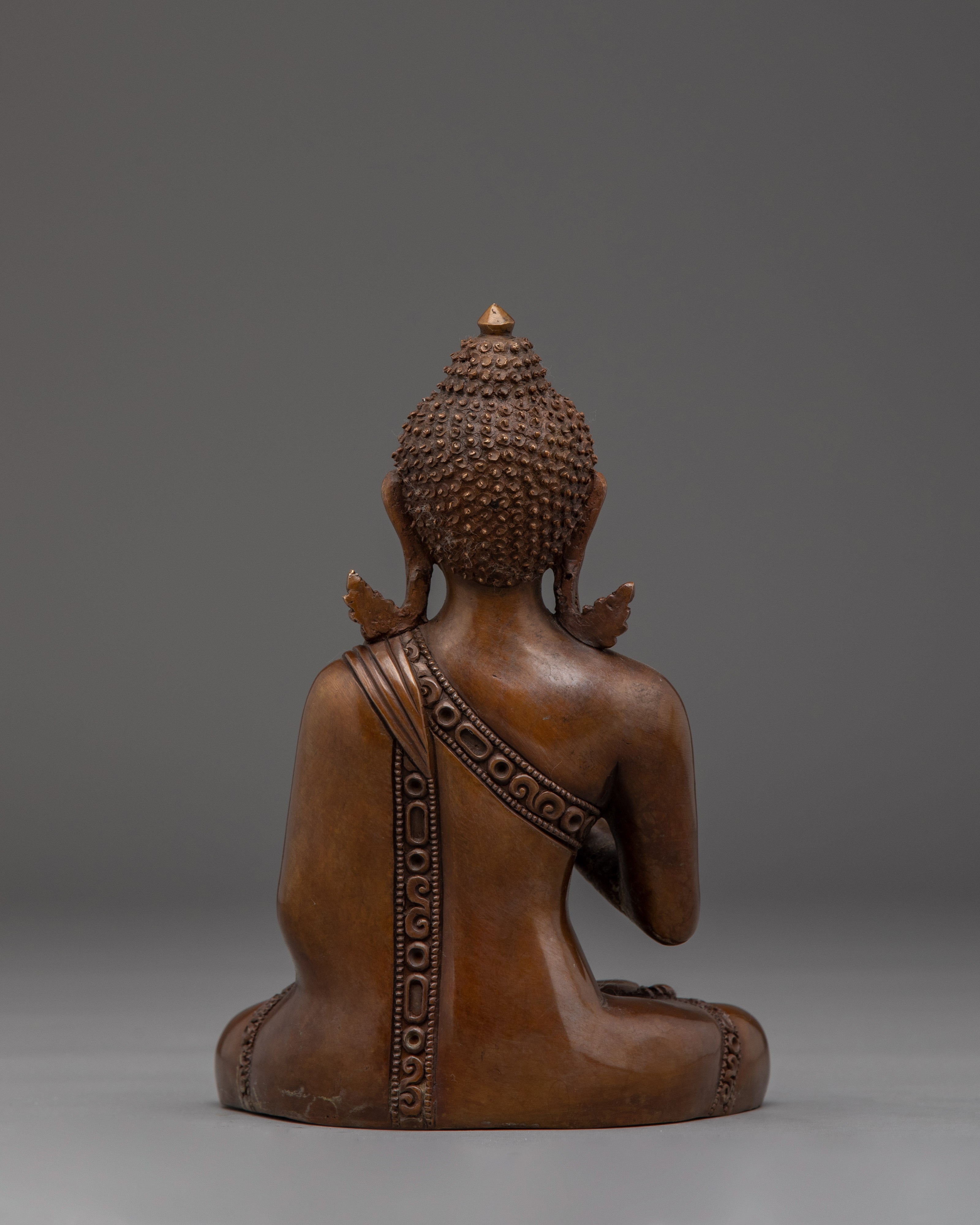 Vairocana Buddha in Oxidized Copper Statue | Symbol of Cosmic Wisdom and Purity