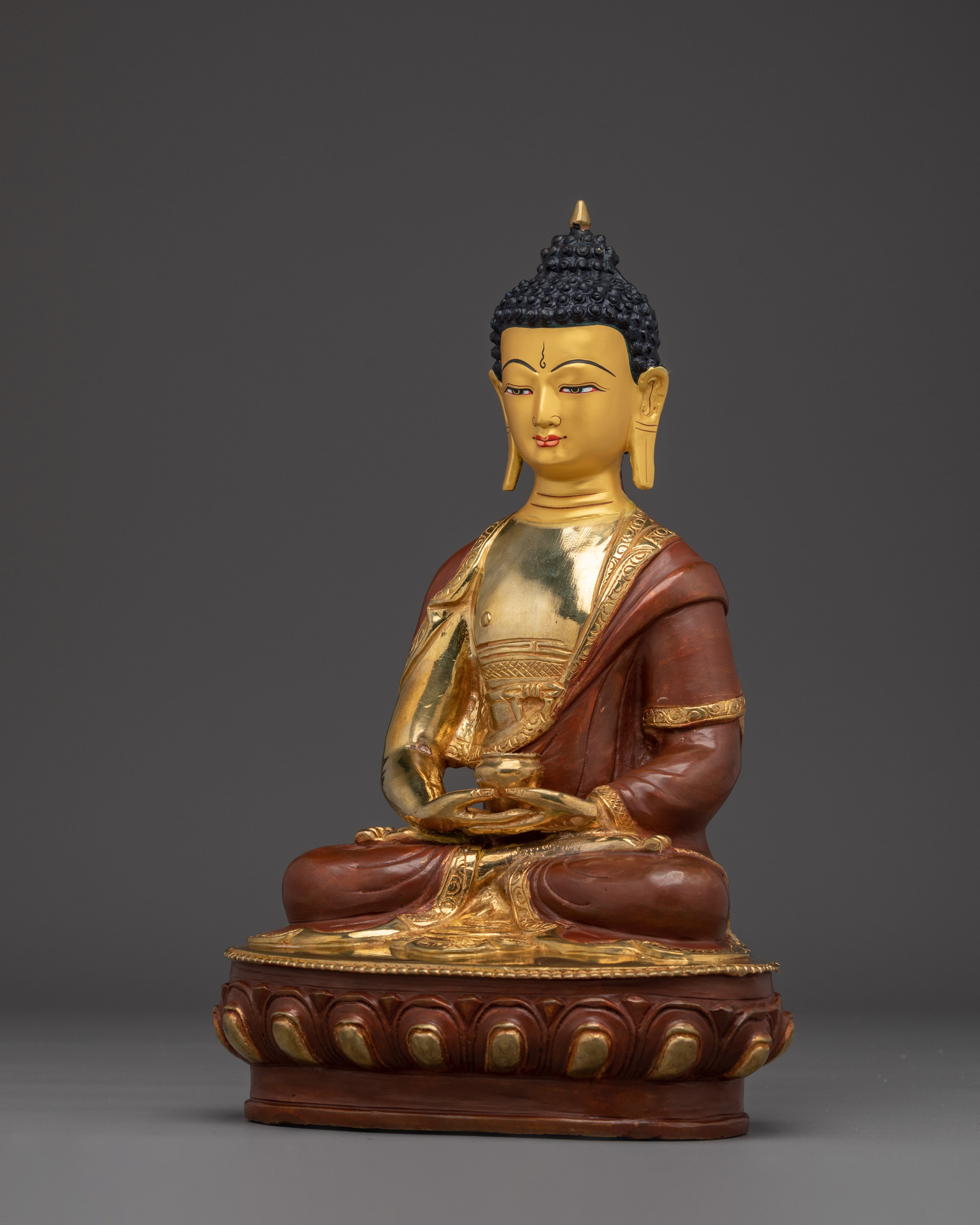 Amitabha Buddha Statue in 24K Gold | Symbol of Infinite Light and Compassion