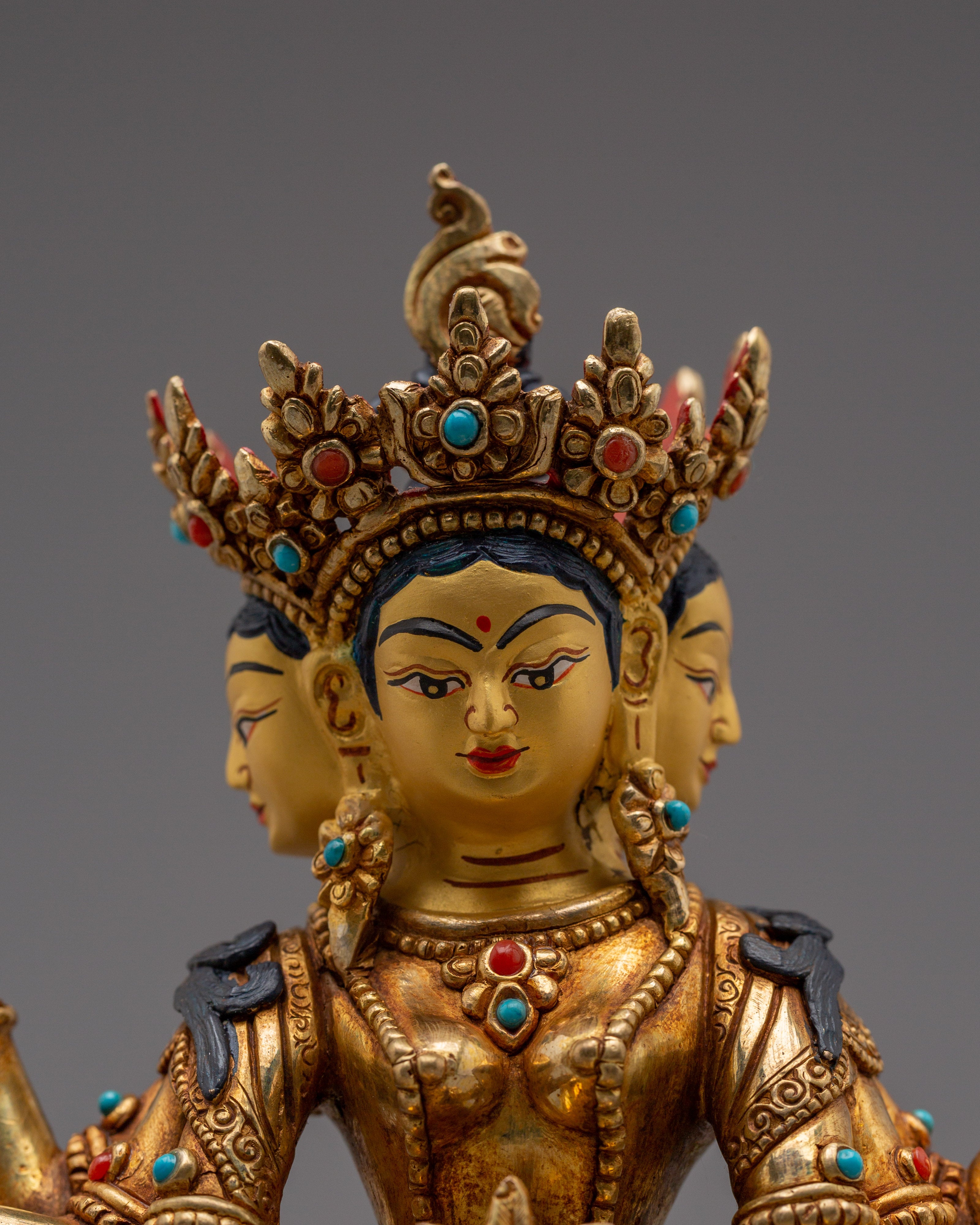 Spiritual Prosperity Icon Vasudhara | Tibetan Art for Abundance