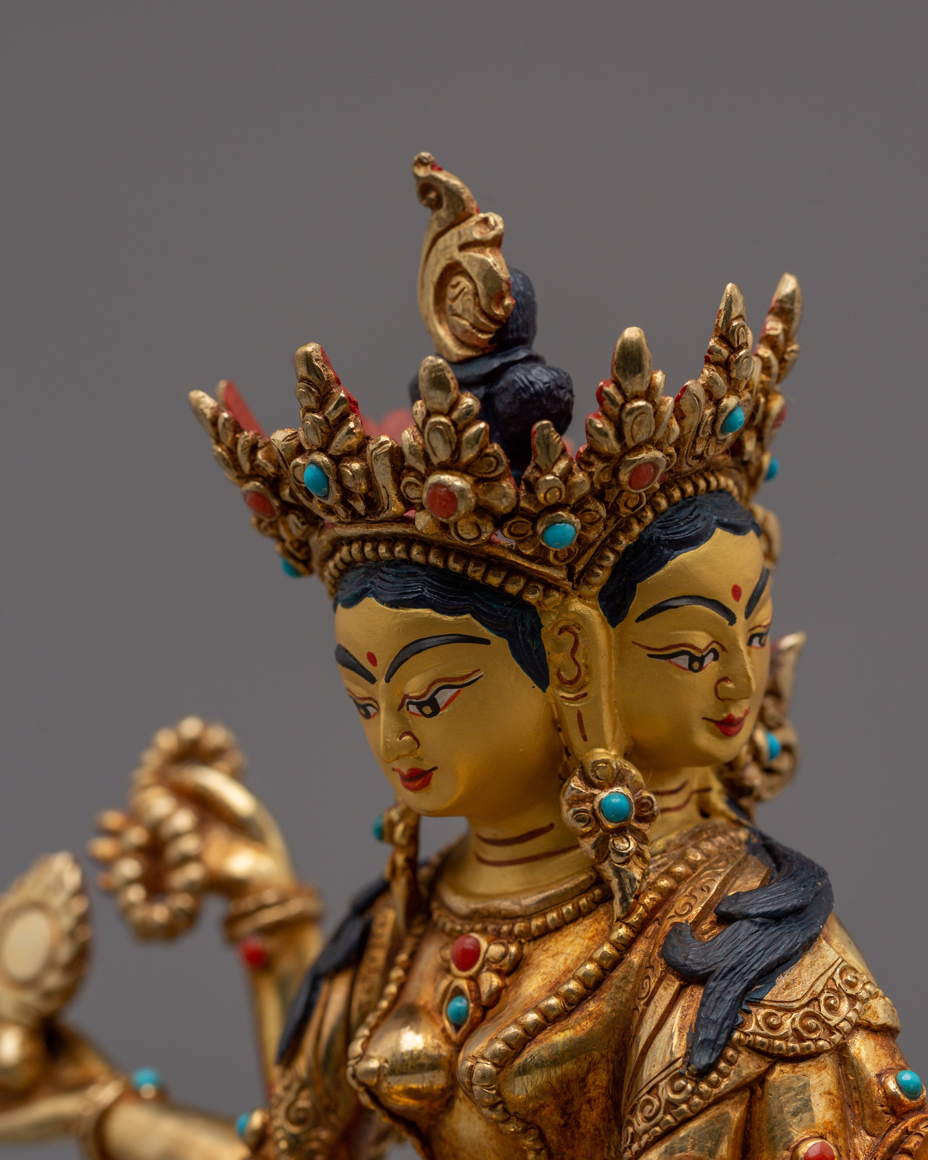 Spiritual Prosperity Icon Vasudhara | Tibetan Art for Abundance