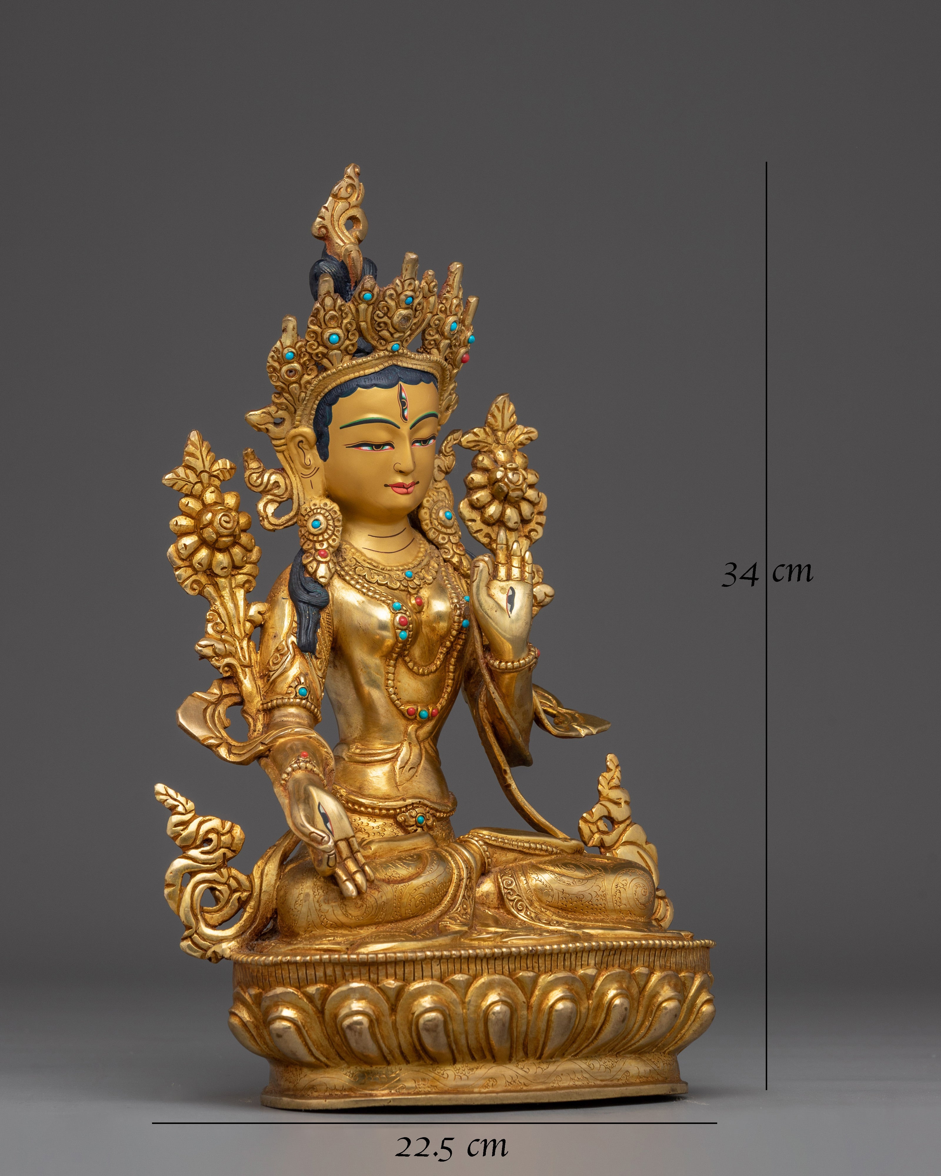 White Tara Altar Statue for Healing