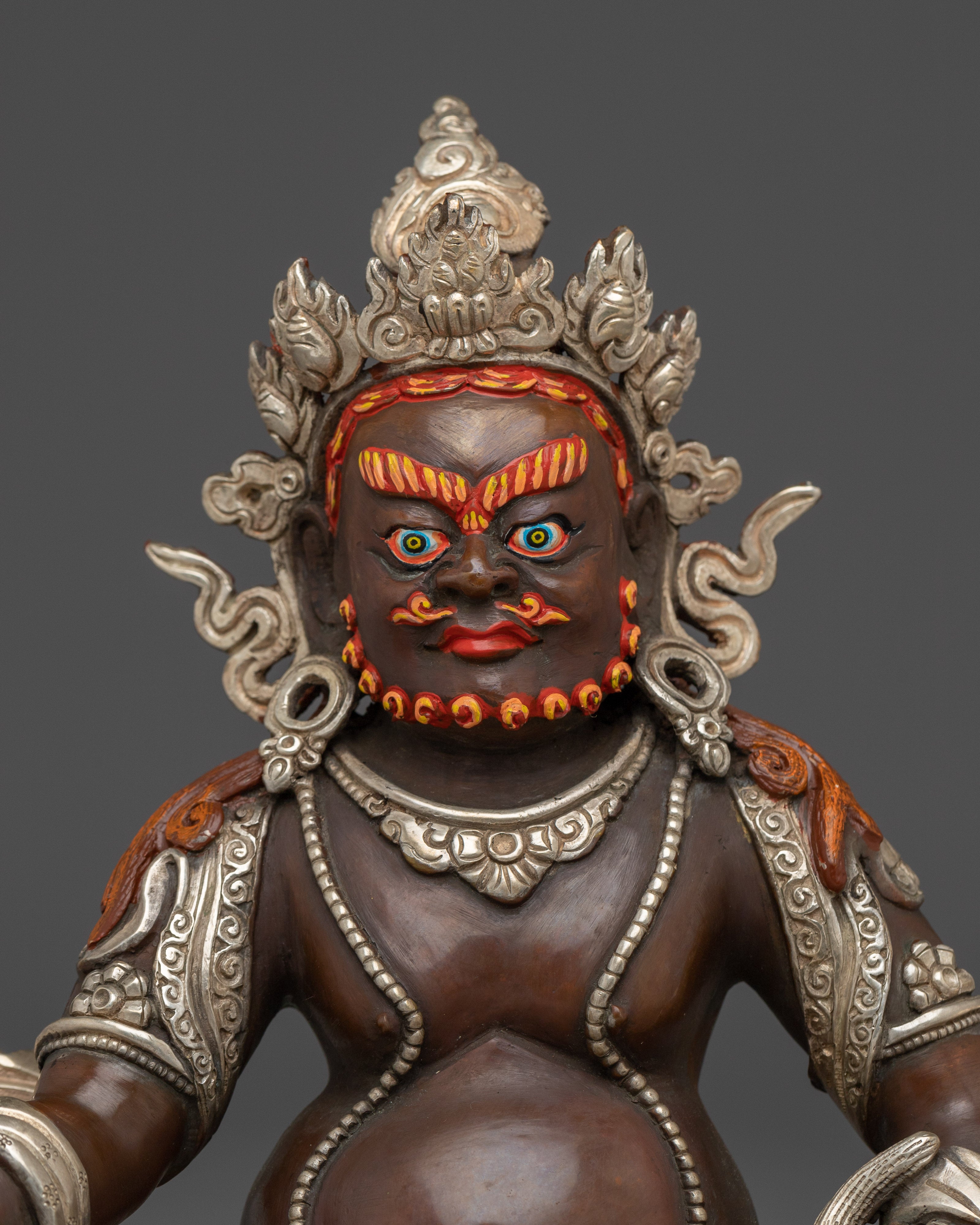 Handcrafted Wealth God Dzambahala Statue | Fierce Wisdom Sculpture Buddhist Decor