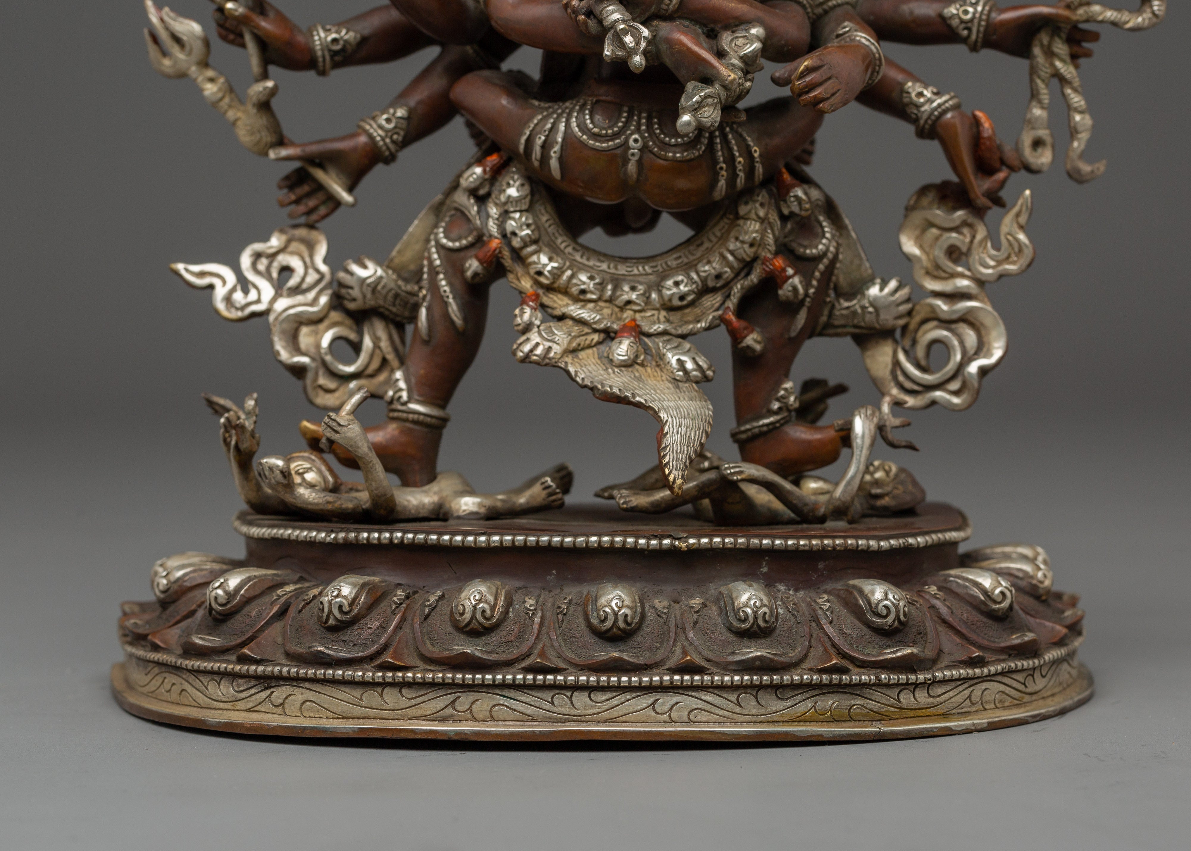 Chakrasambhara Statue in Oxidized Copper | Fierce Wisdom and Protection