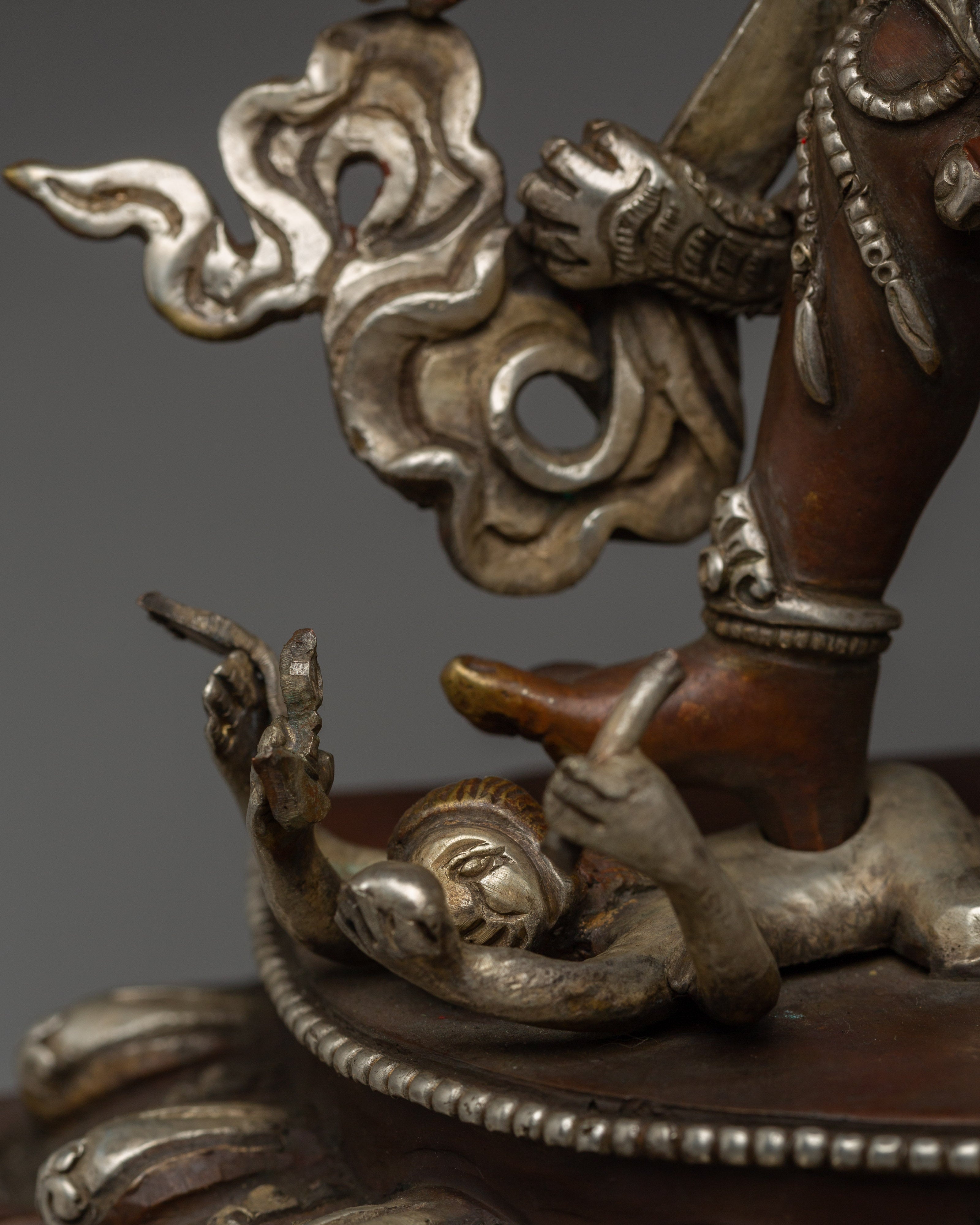 Chakrasambhara Statue in Oxidized Copper | Fierce Wisdom and Protection