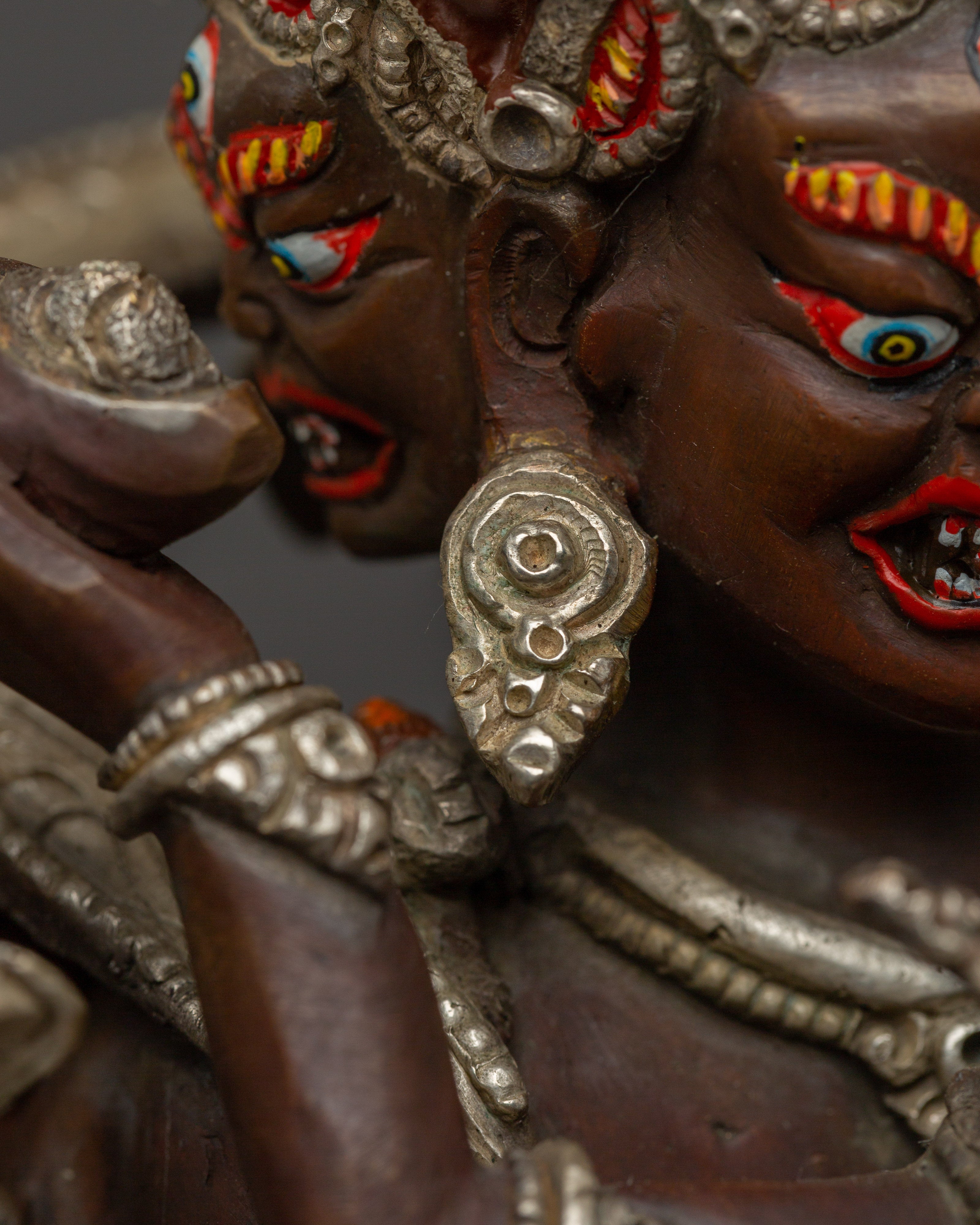 Chakrasambhara Statue in Oxidized Copper | Fierce Wisdom and Protection