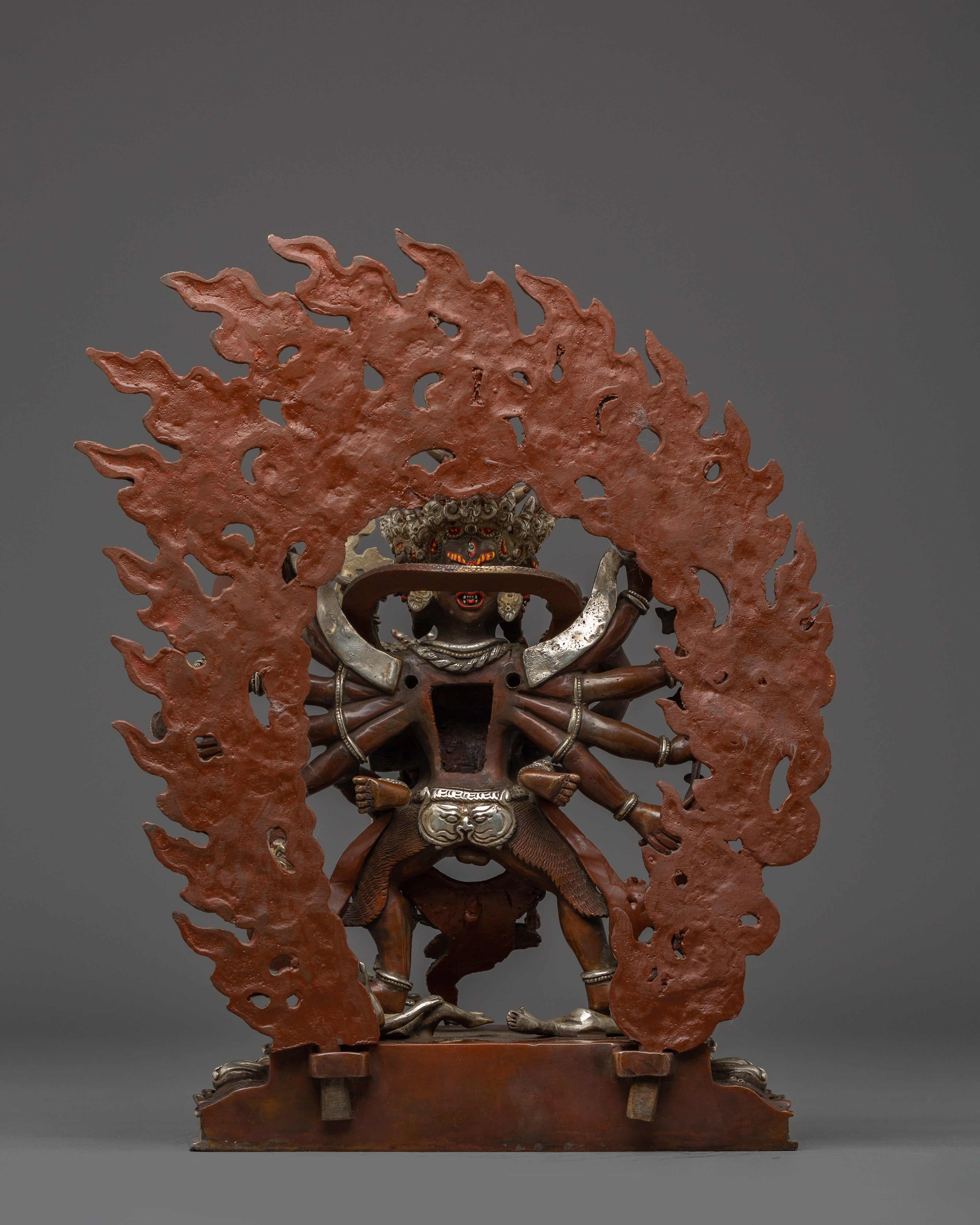 Chakrasambhara Statue in Oxidized Copper | Fierce Wisdom and Protection