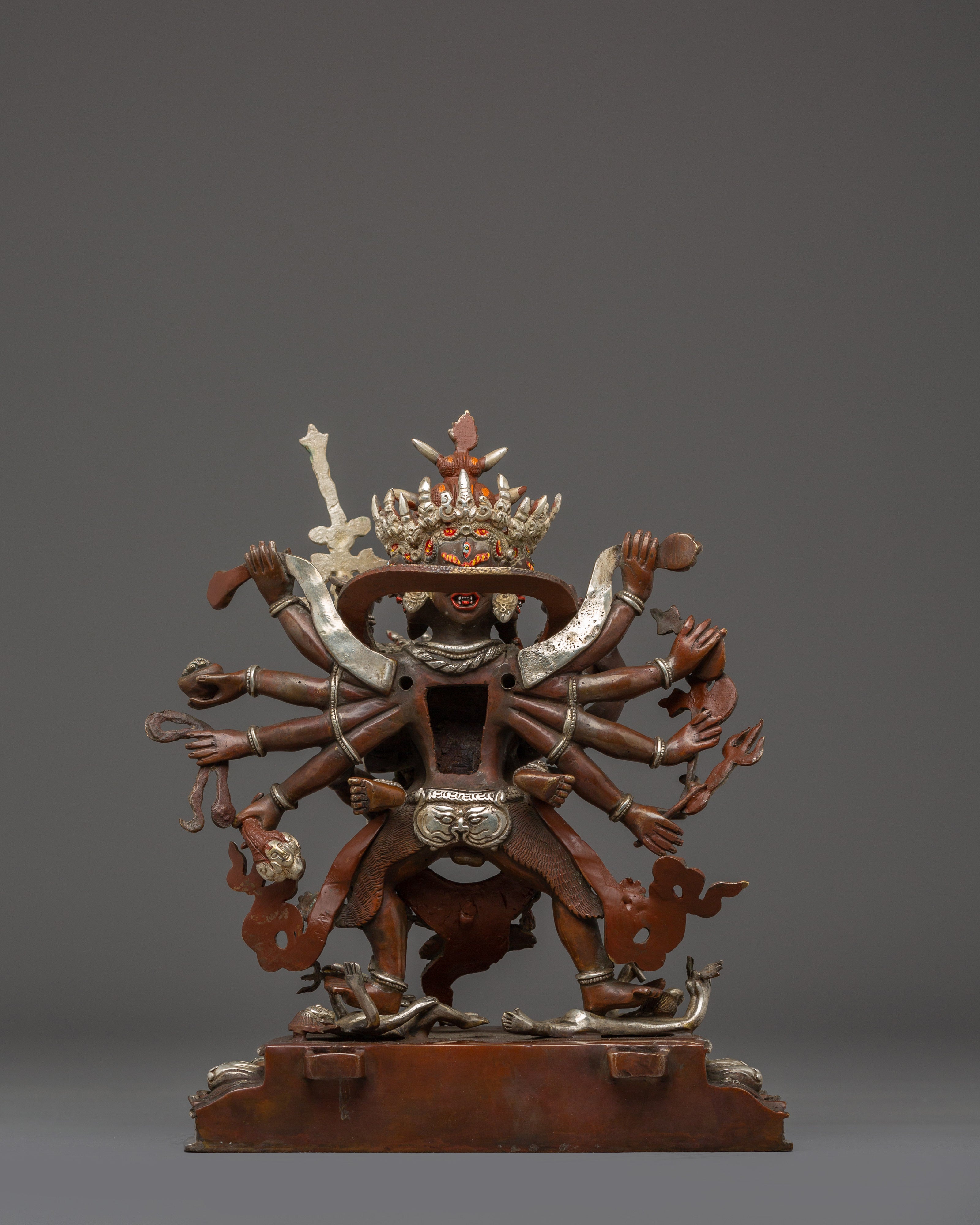 Chakrasambhara Statue in Oxidized Copper | Fierce Wisdom and Protection