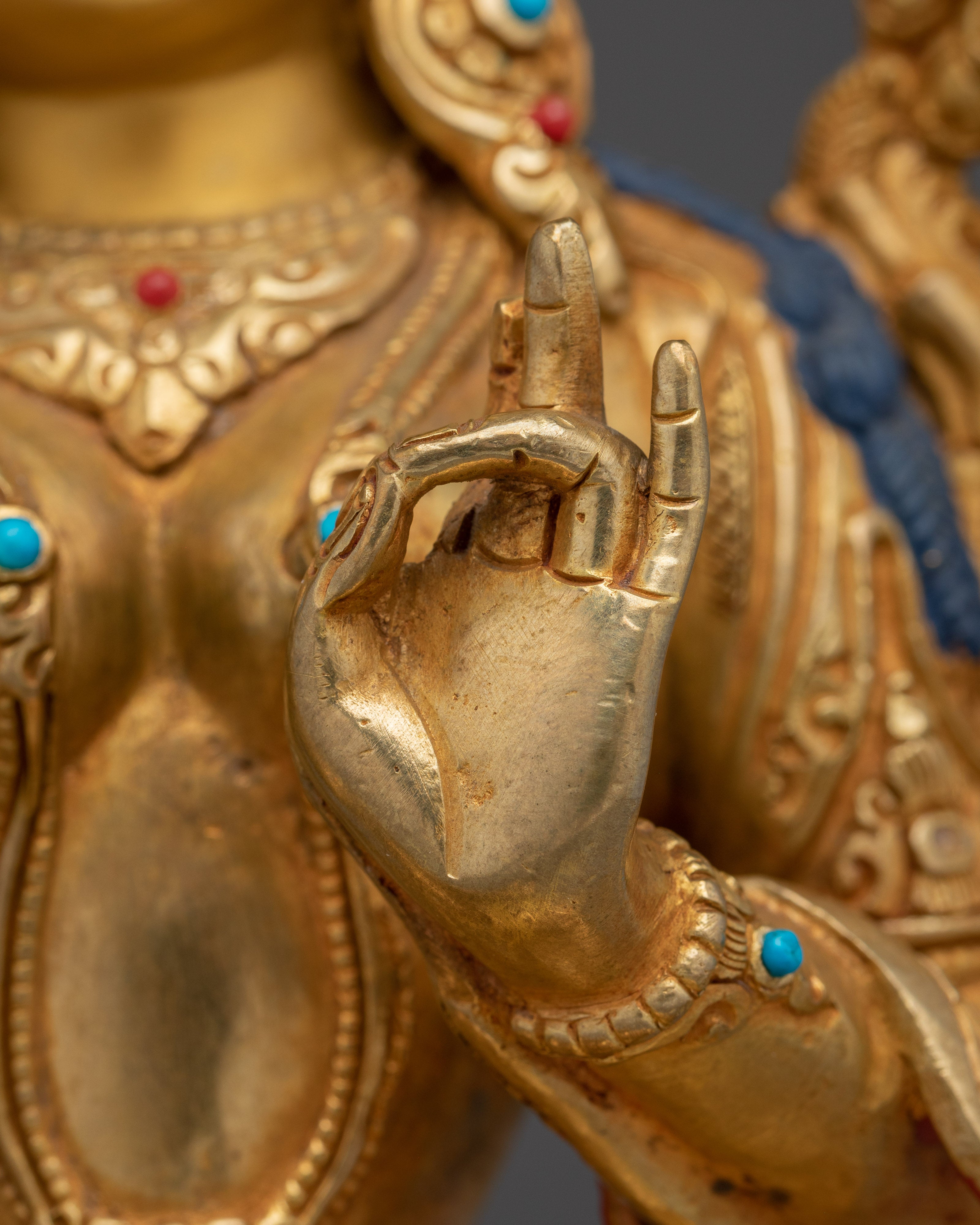 Handmade Buddhist Art of Green Tara | Goddess of Compassion