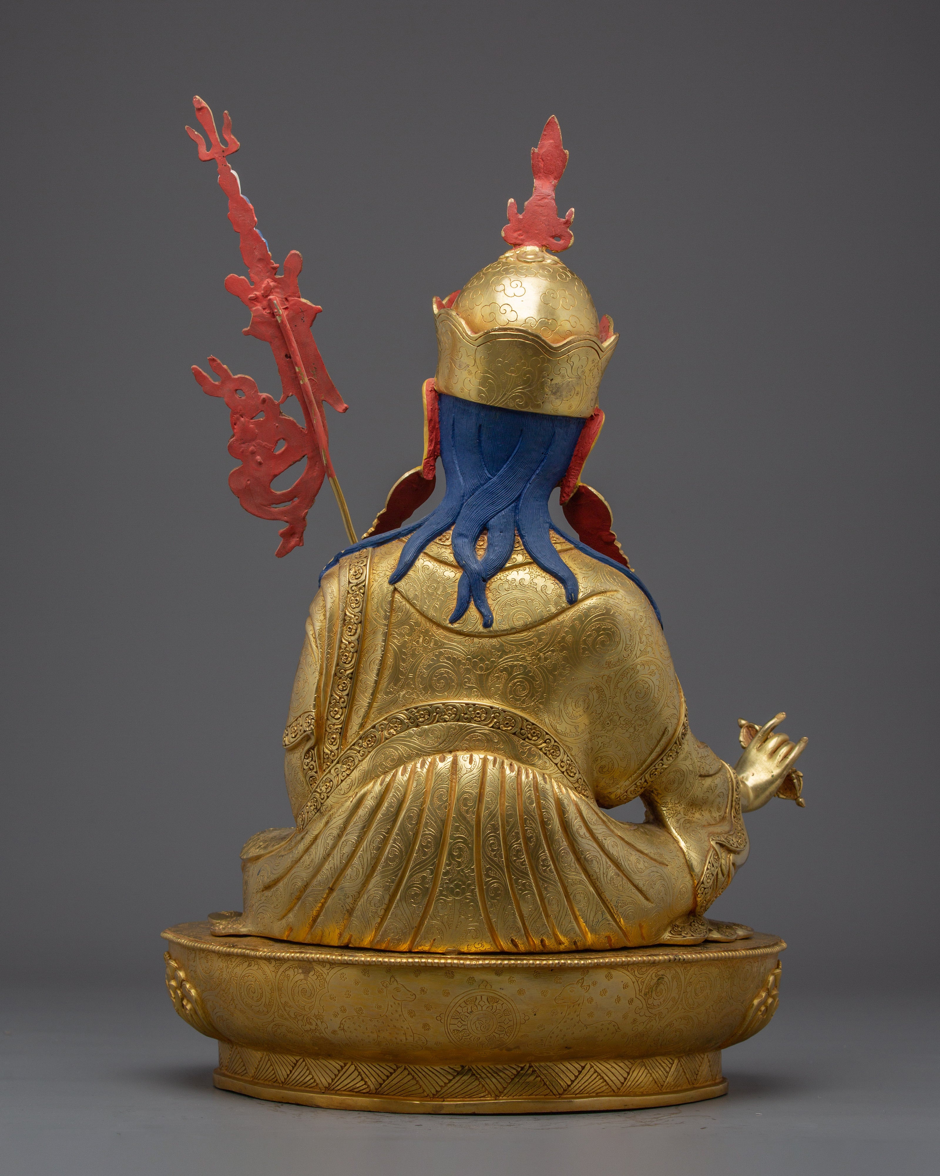 Guru Rinpoche Statue in 24K Gold-Gilded | Spiritual Power, Protection & Enlightenment