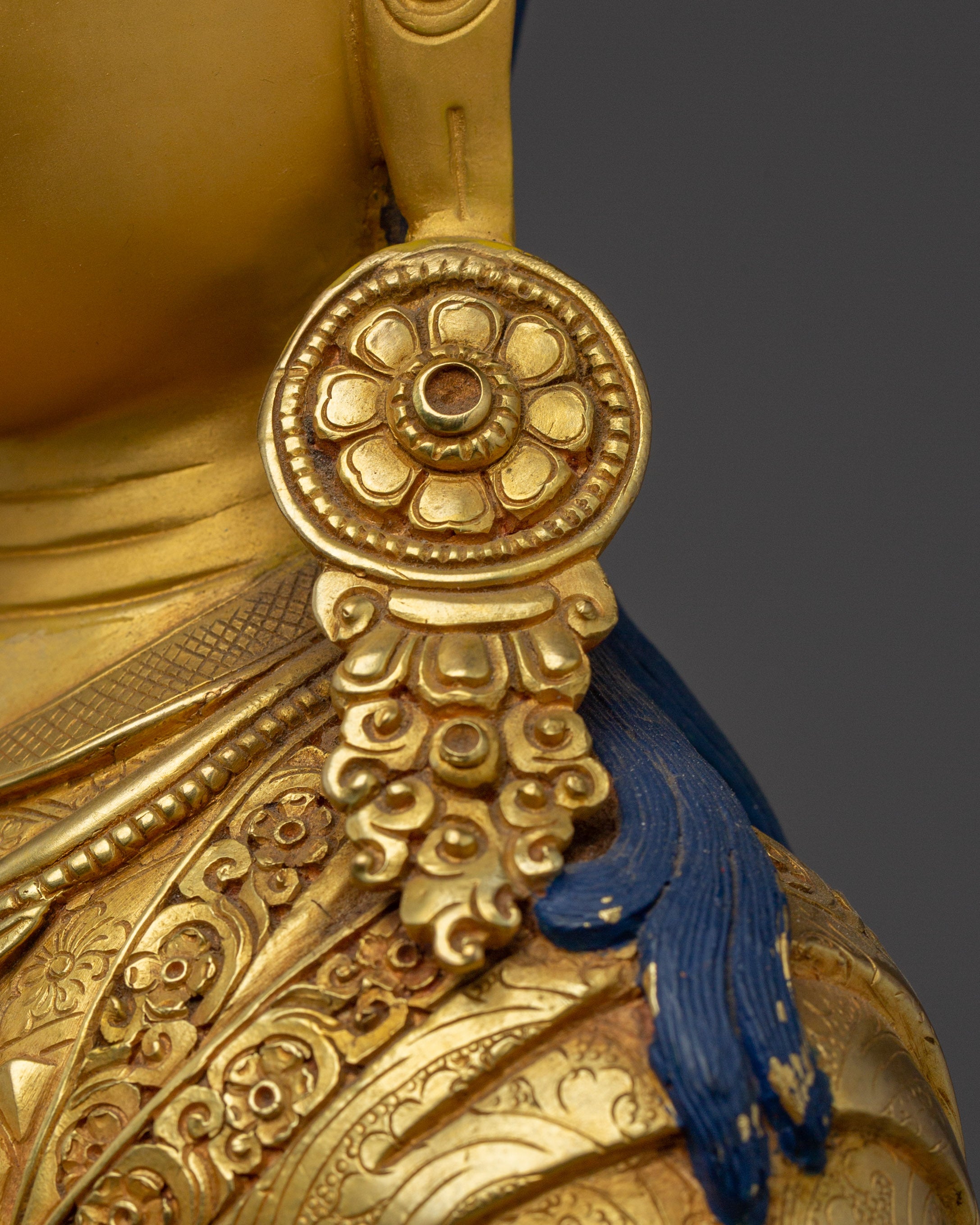 Guru Rinpoche Statue in 24K Gold-Gilded | Spiritual Power, Protection & Enlightenment