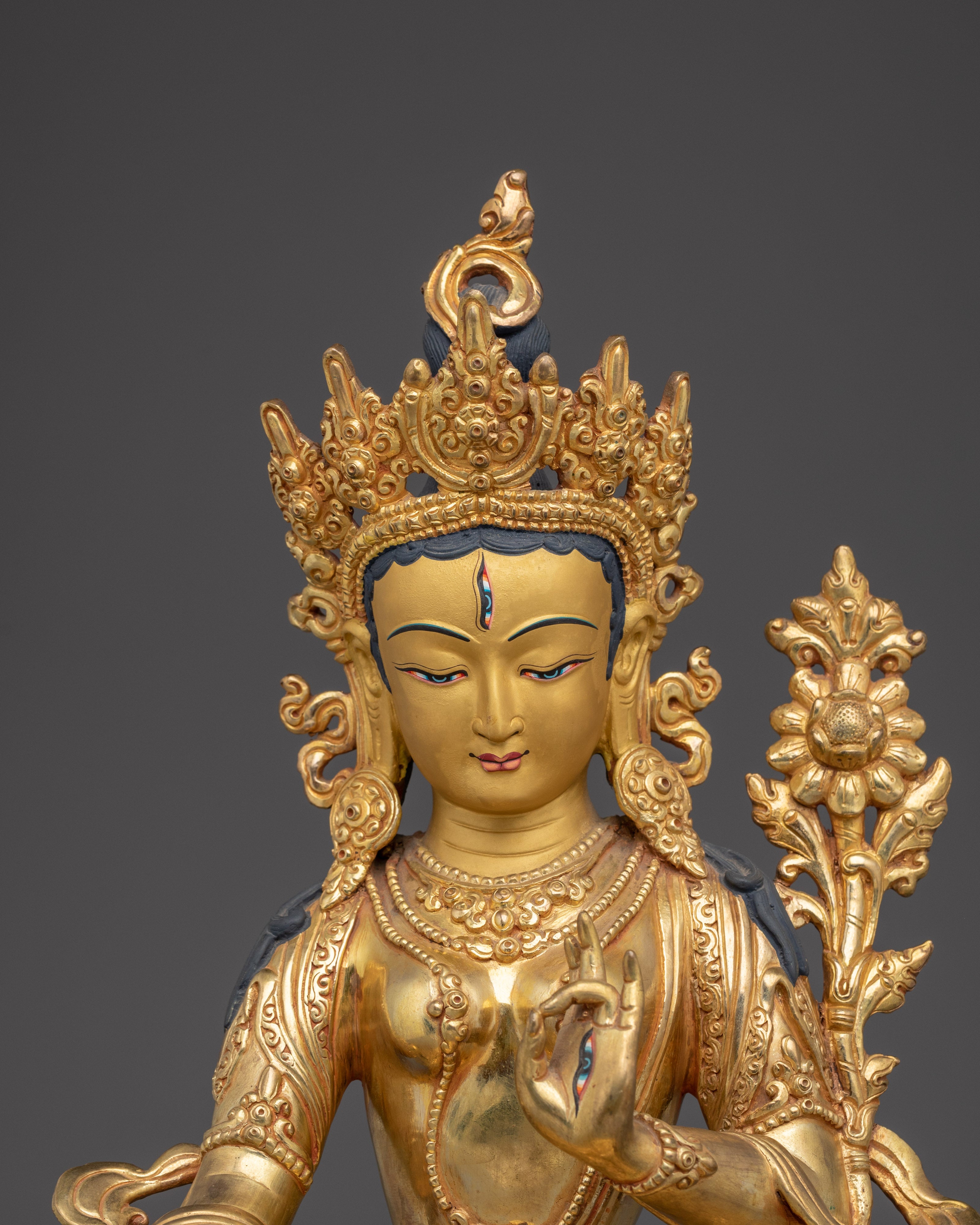White Tara Altar Statue for Longevity | Buddhist Art for Altar & Meditation