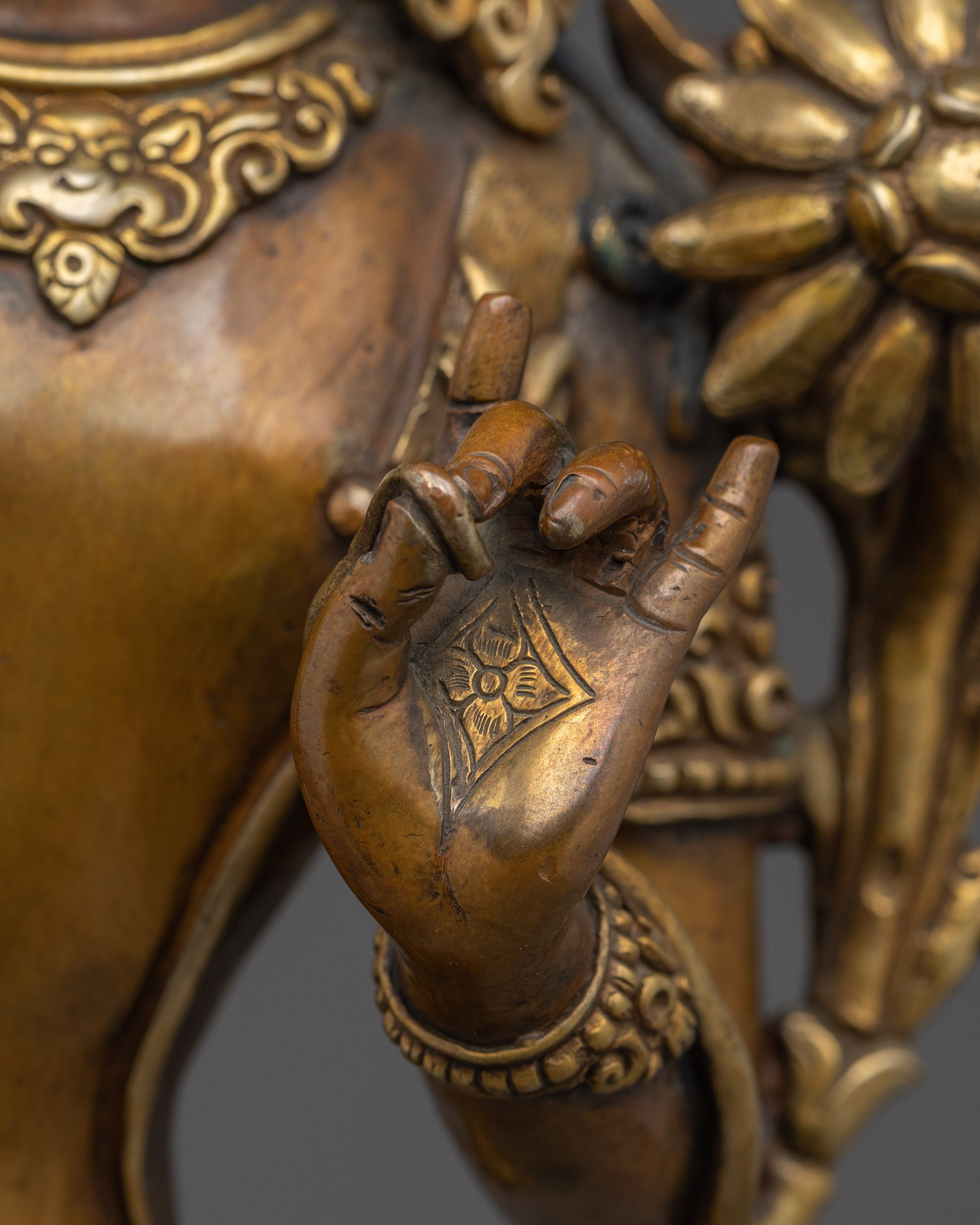 Handmade Standing Chenrezig Sculpture | Bodhisattva of Compassion