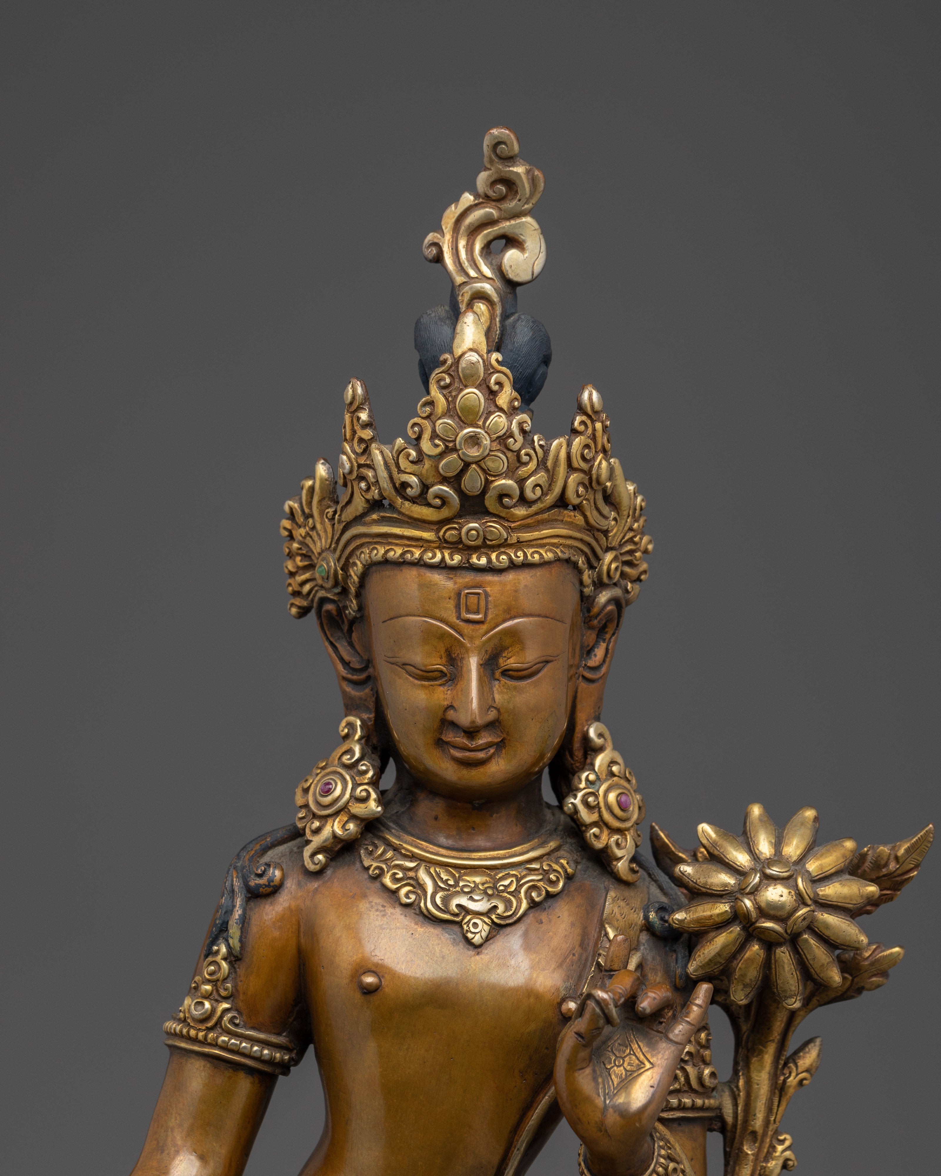 Handmade Standing Chenrezig Sculpture | Bodhisattva of Compassion