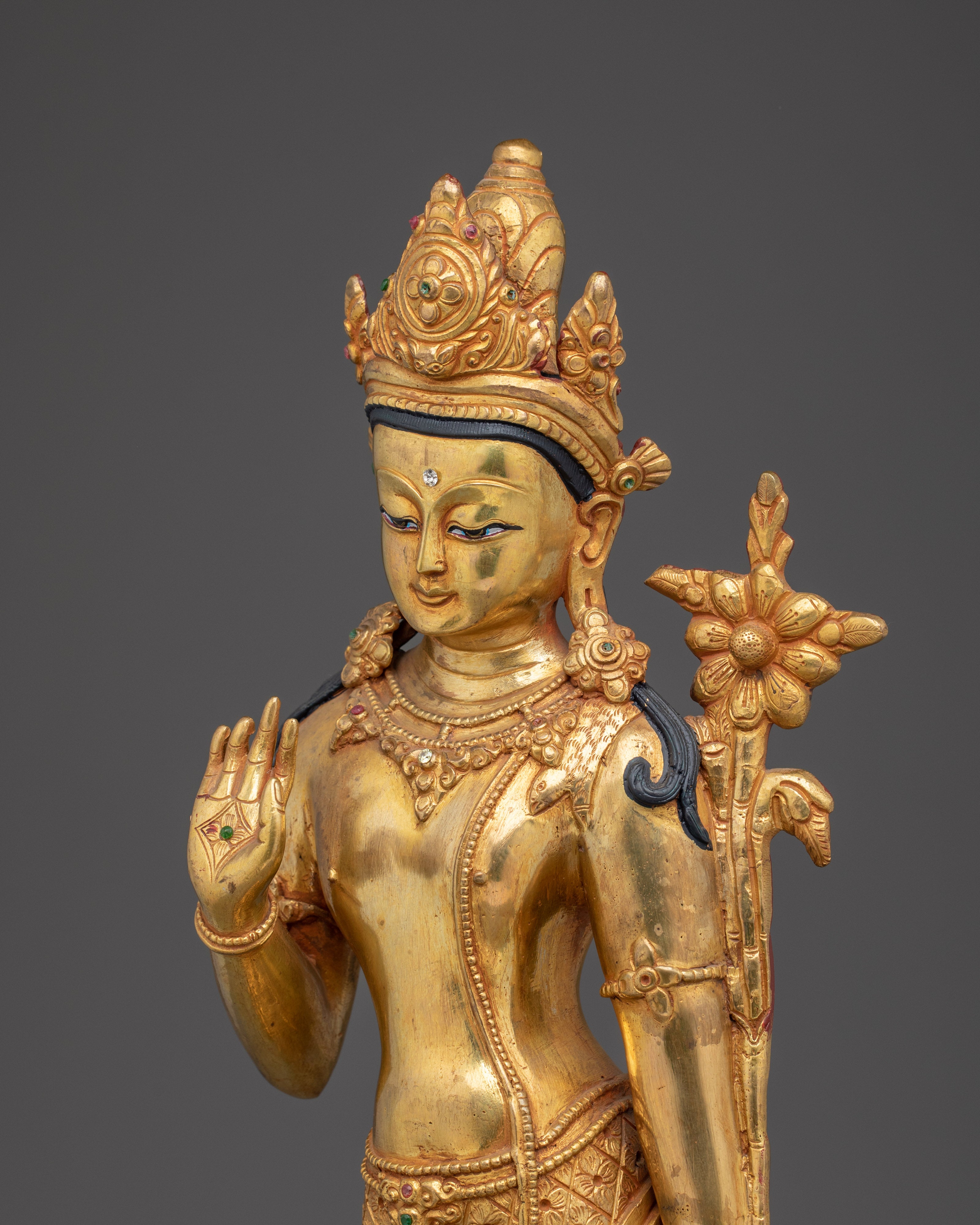 Himalayan Standing Chenrezig Statue | Avalokiteshvara Sculpture