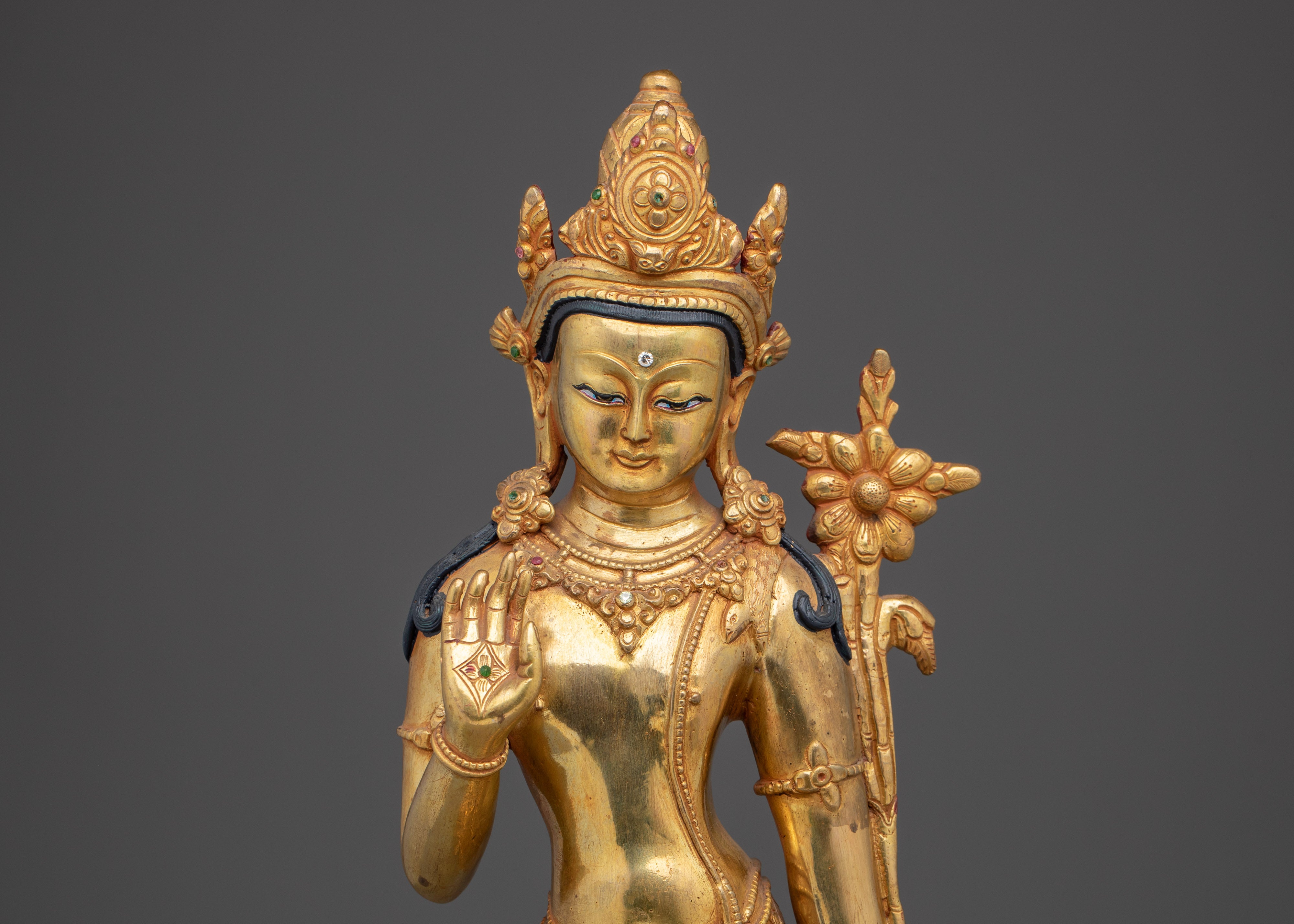 Himalayan Standing Chenrezig Statue | Avalokiteshvara Sculpture