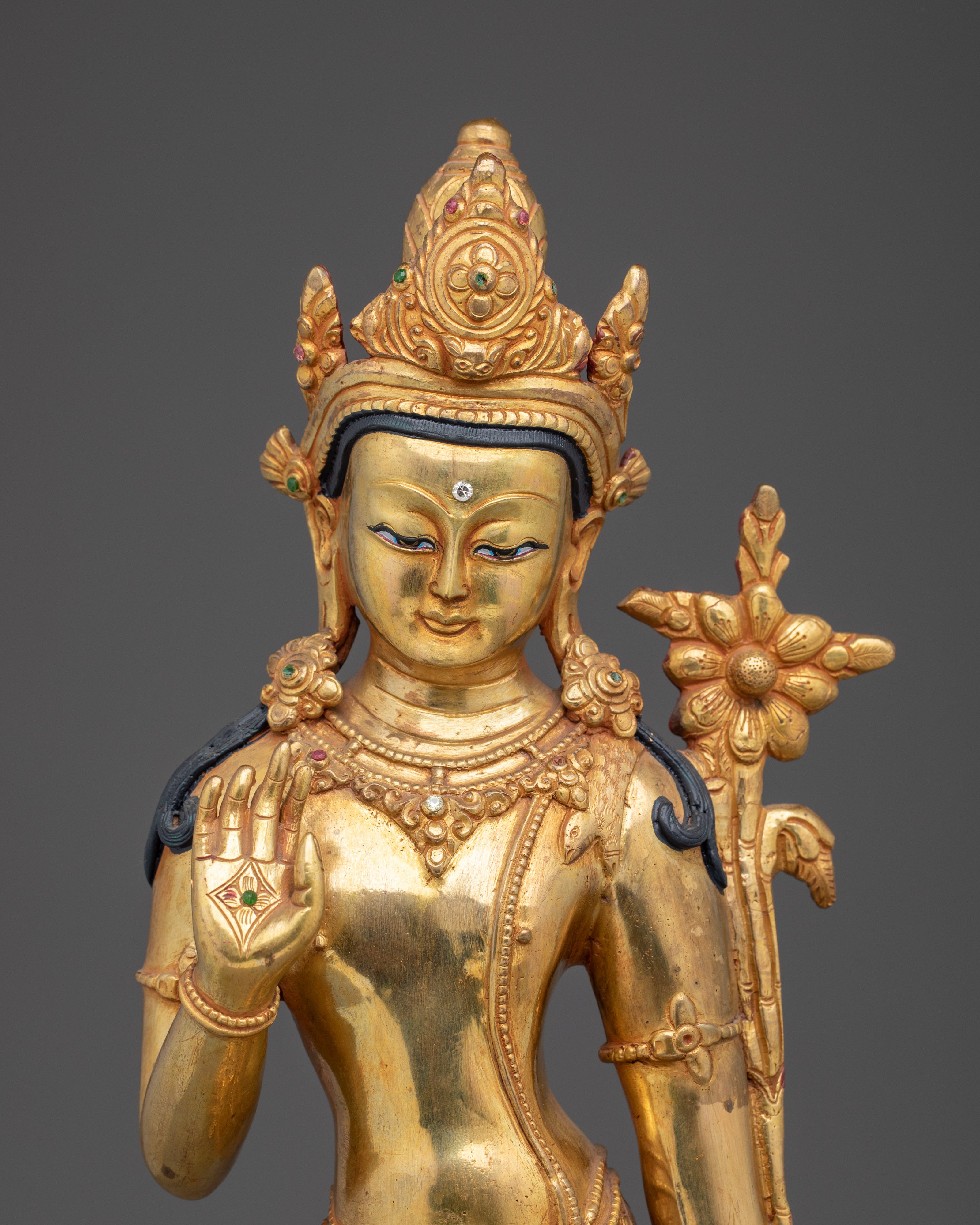 Himalayan Standing Chenrezig Statue | Avalokiteshvara Sculpture