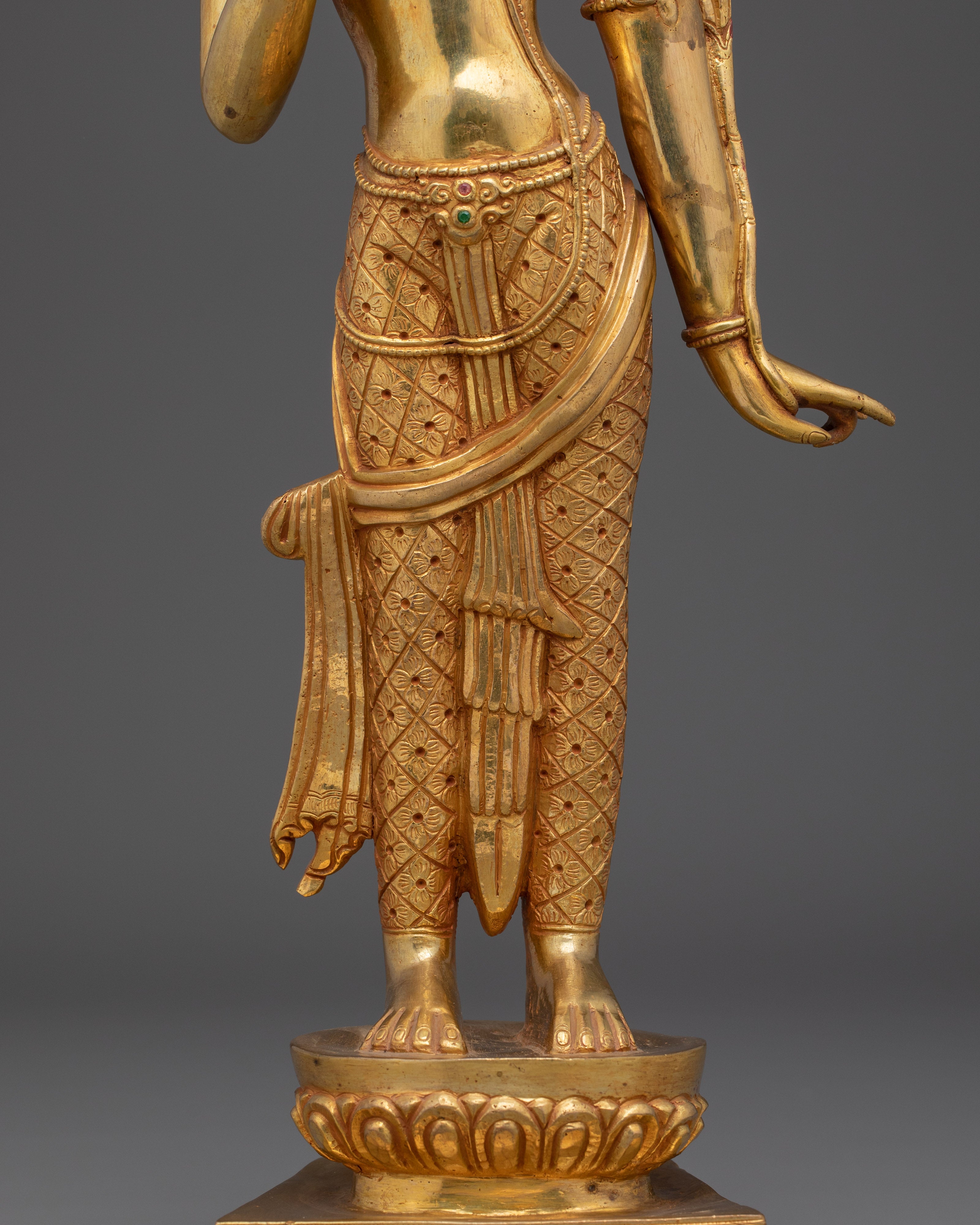 Himalayan Standing Chenrezig Statue | Avalokiteshvara Sculpture