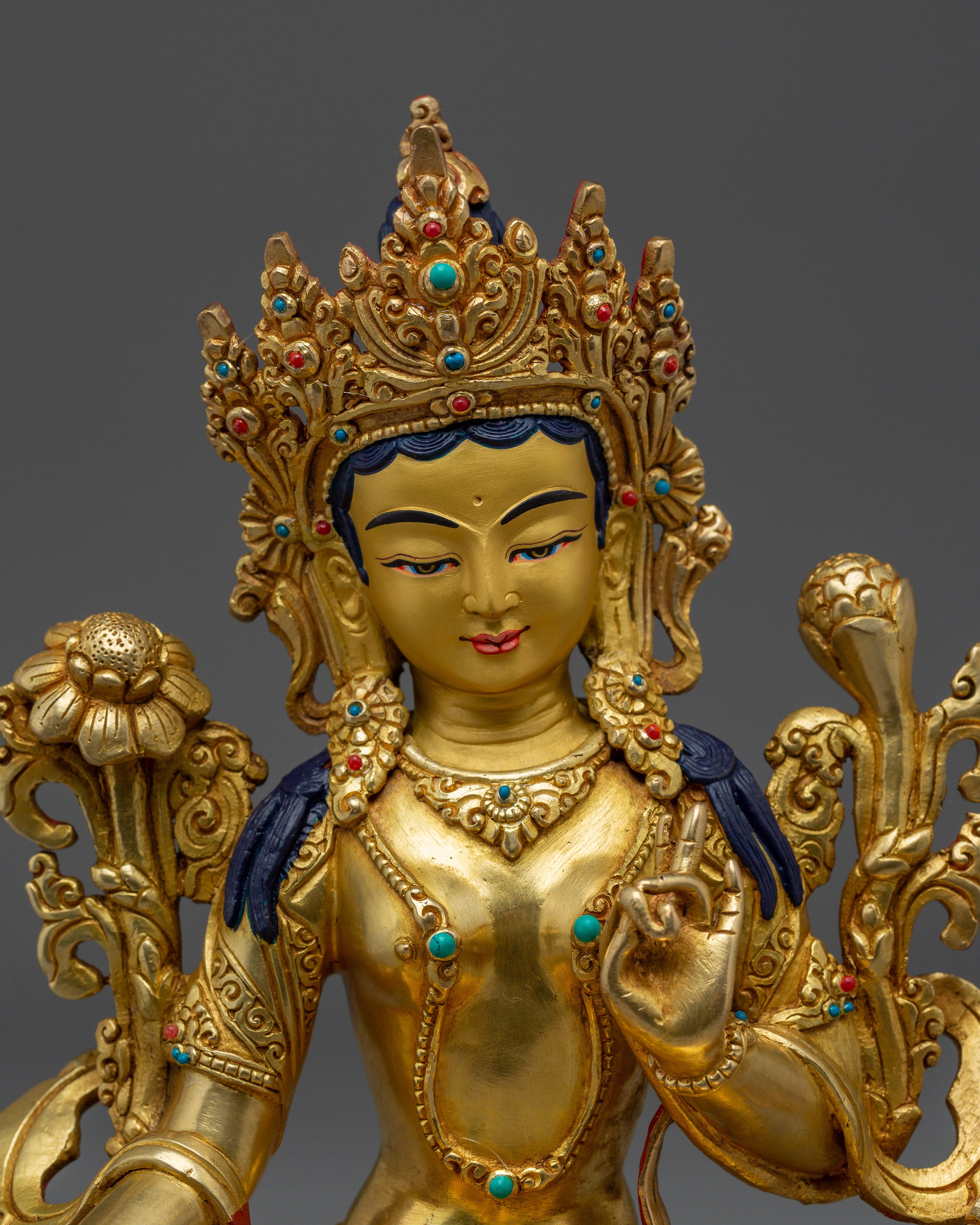 Compassionate Peaceful Green Tara Statue | Mother of Liberation