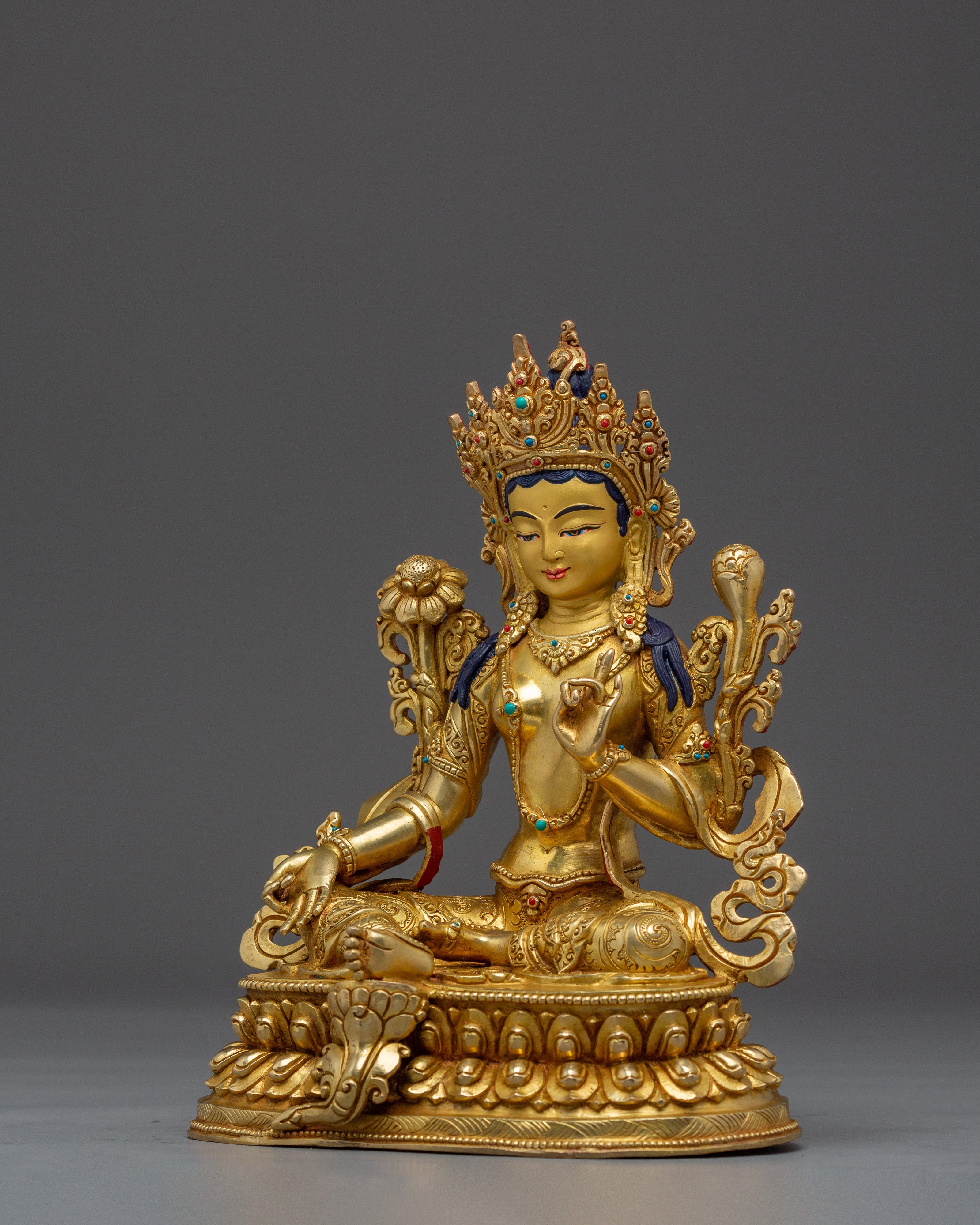 Compassionate Peaceful Green Tara Statue | Mother of Liberation