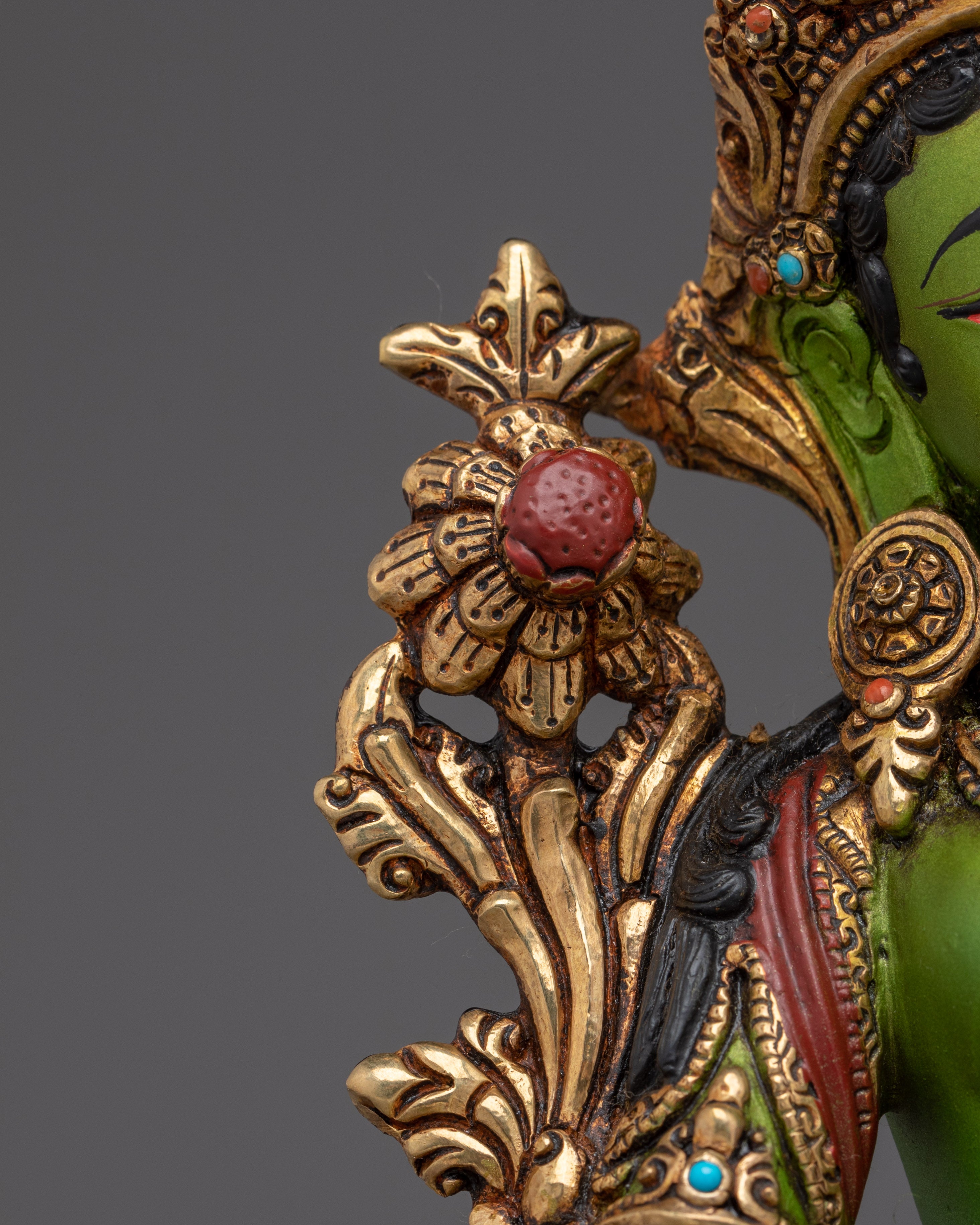 Compassionate Divine Bodhisattva Green Tara Statue | Shyama Tara