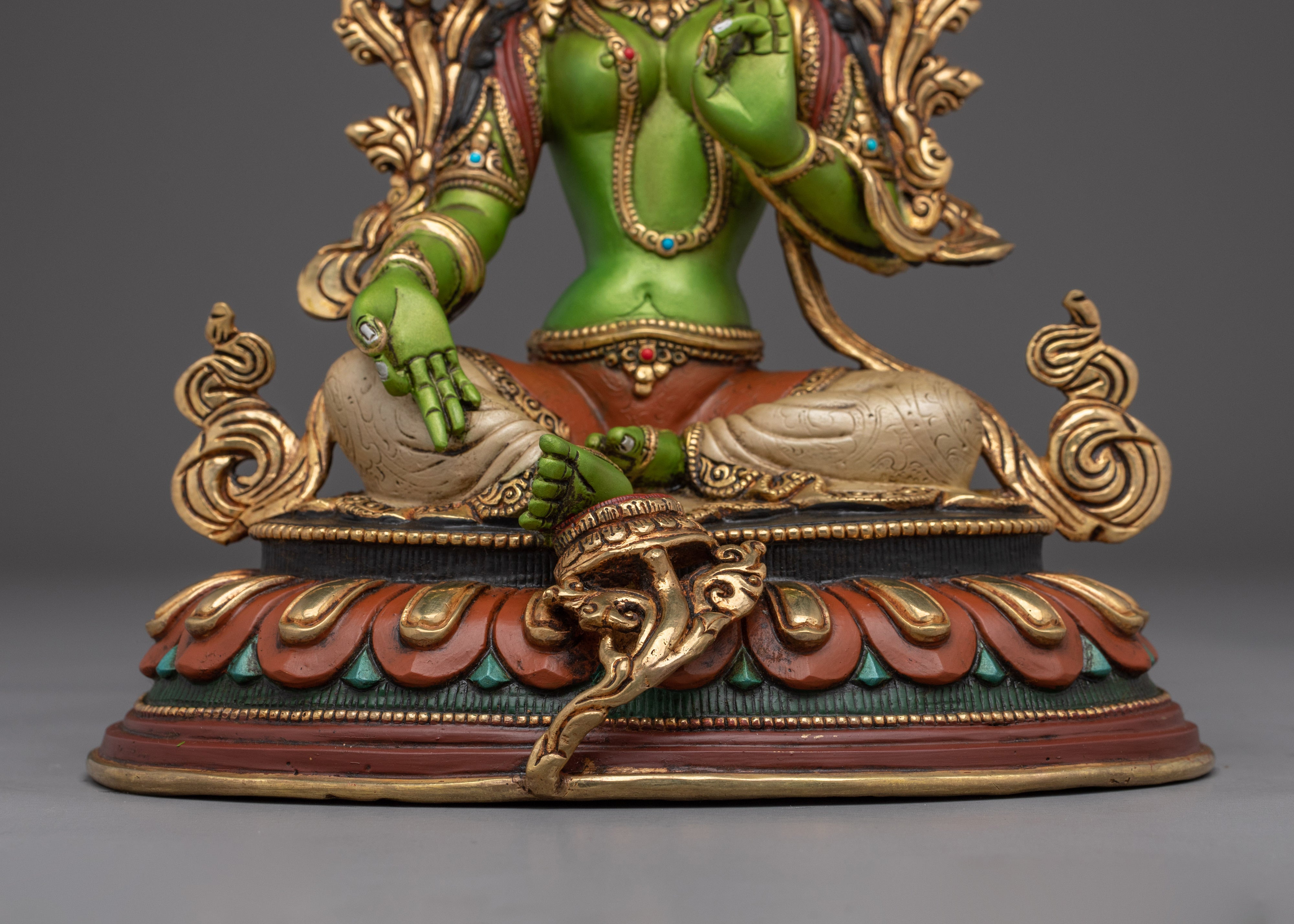 Compassionate Divine Bodhisattva Green Tara Statue | Shyama Tara