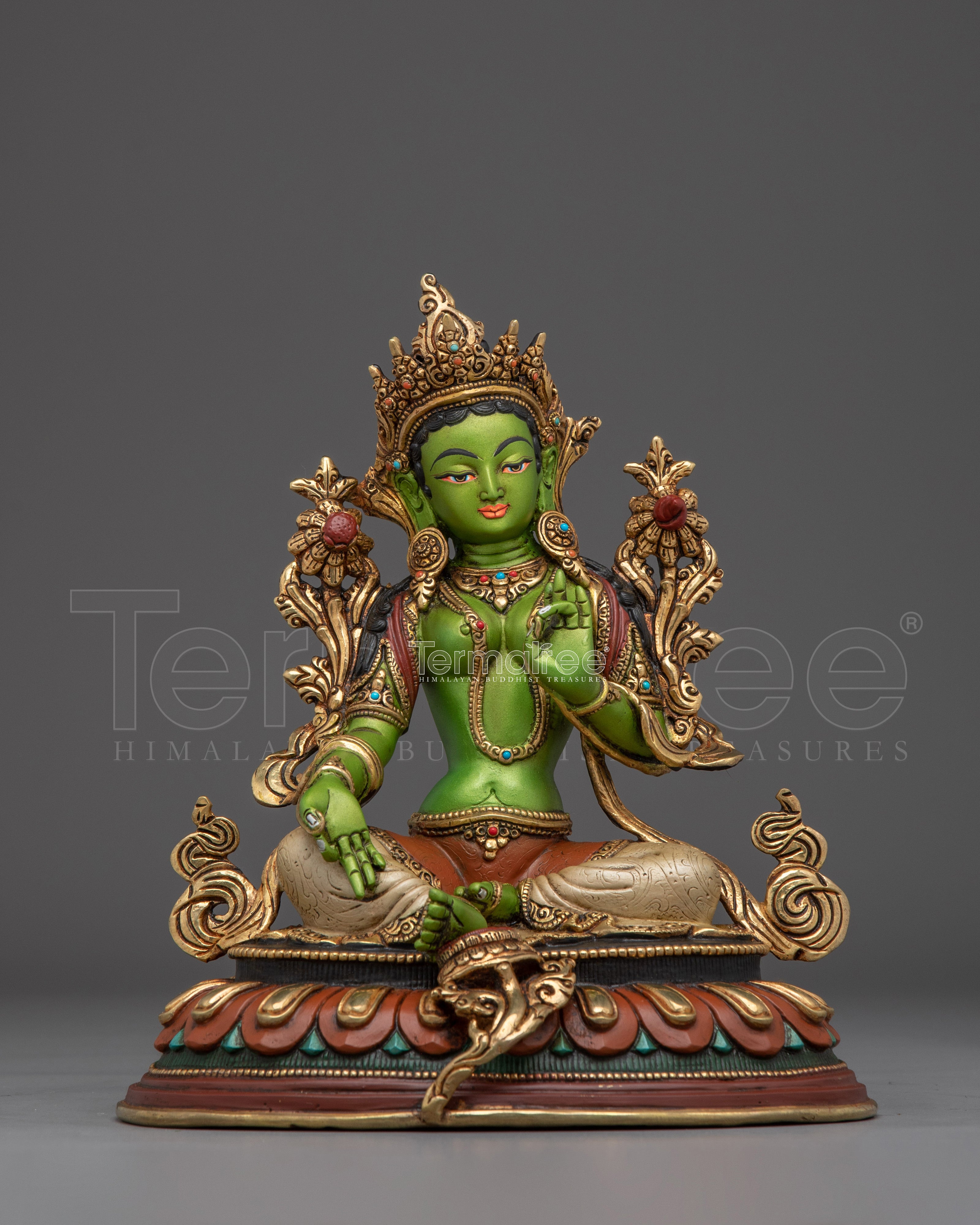 Compassionate Divine Bodhisattva Green Tara Statue | Shyama Tara