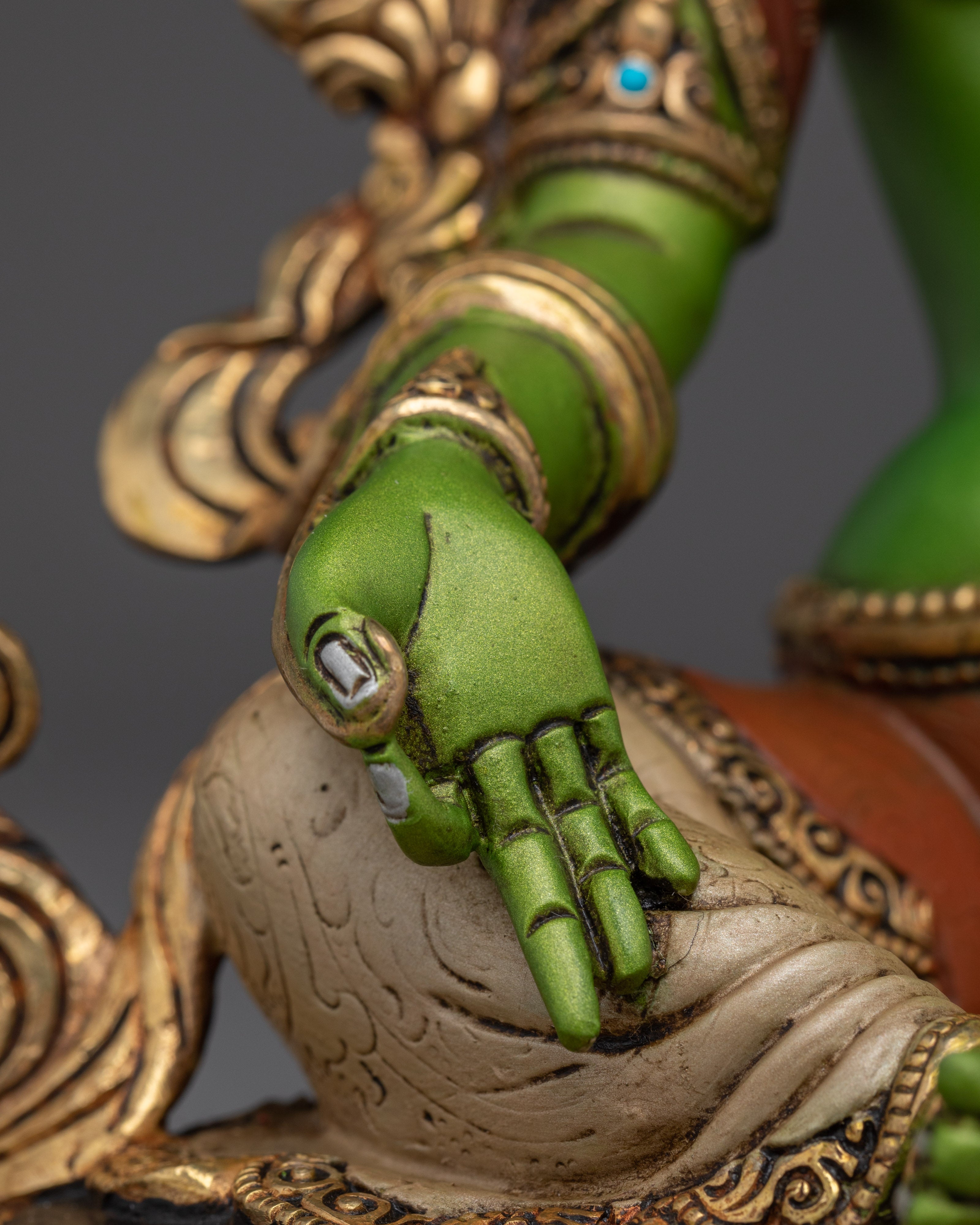 Compassionate Divine Bodhisattva Green Tara Statue | Shyama Tara