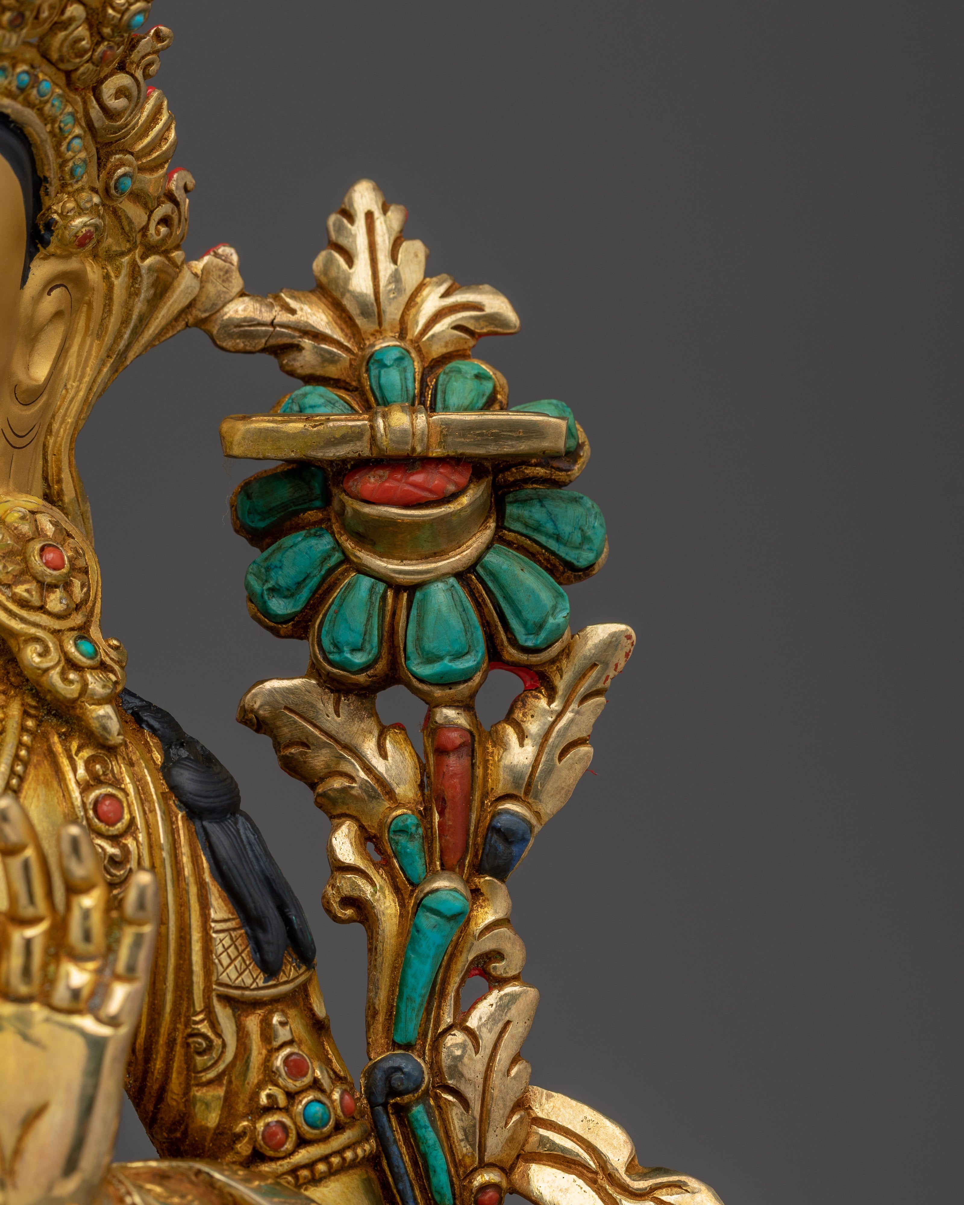 Bodhisattva Manjushri with Flaming Sword Statue for Spirituality