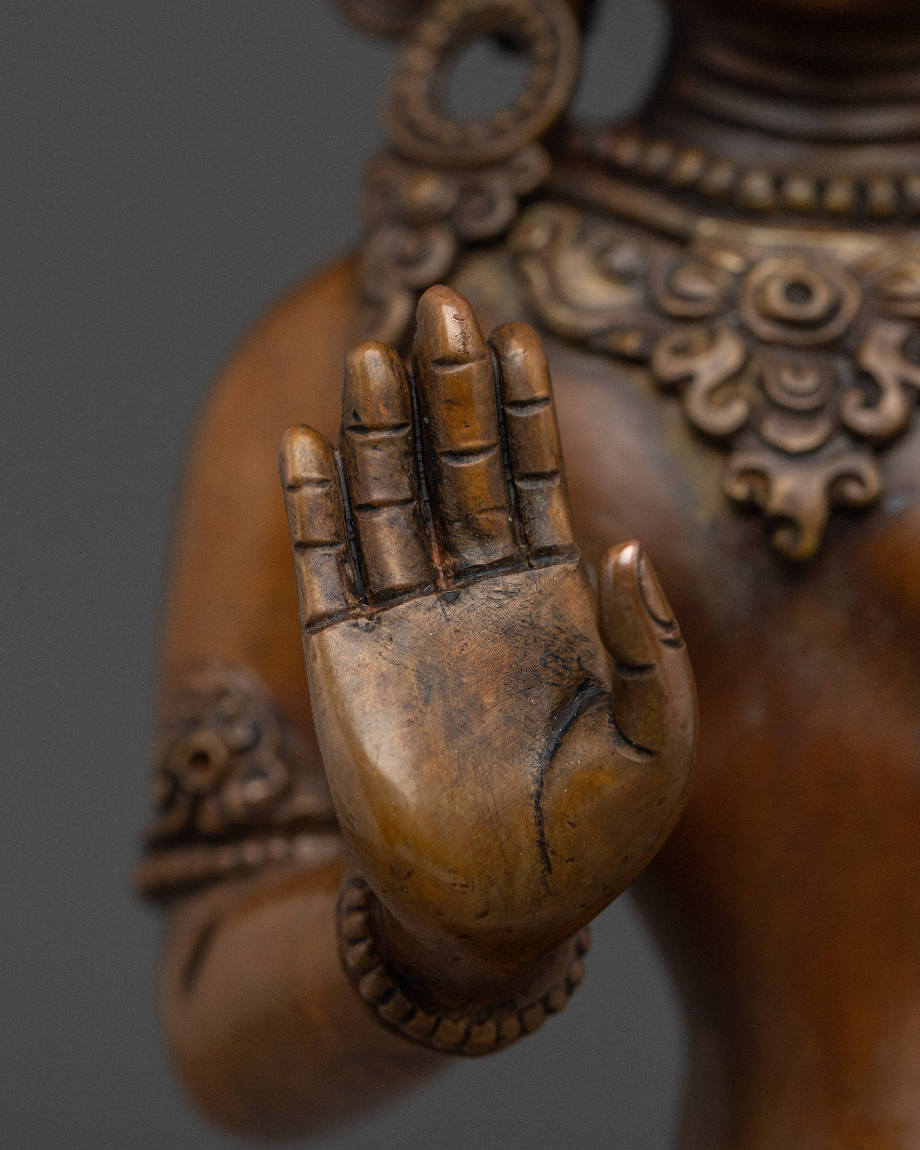 Oxidized Copper Padmapani Statue | Manifestation of Avalokiteshvara