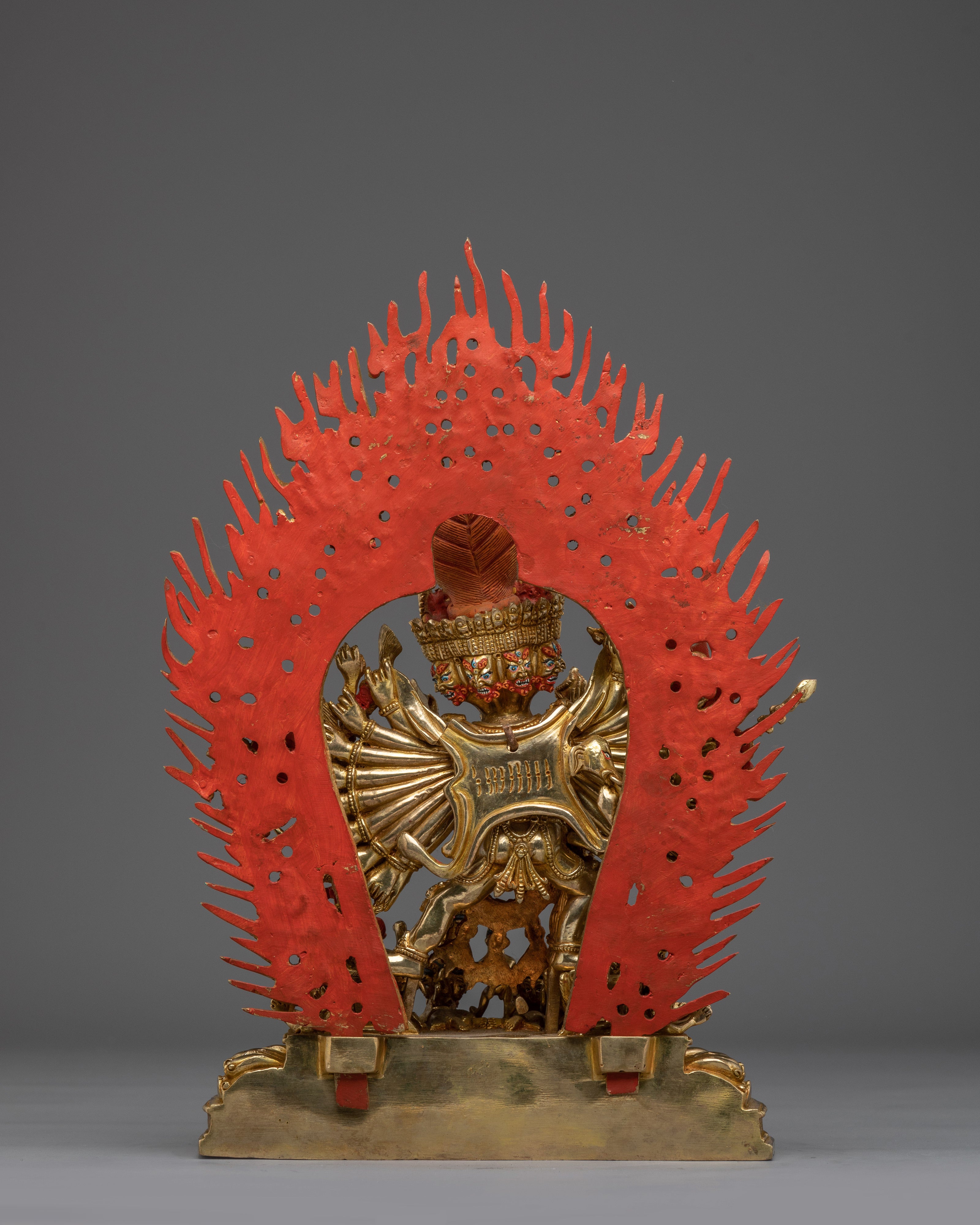 Wrathful Wisdom Deity Yamantaka | Handmade Himalayan Statue