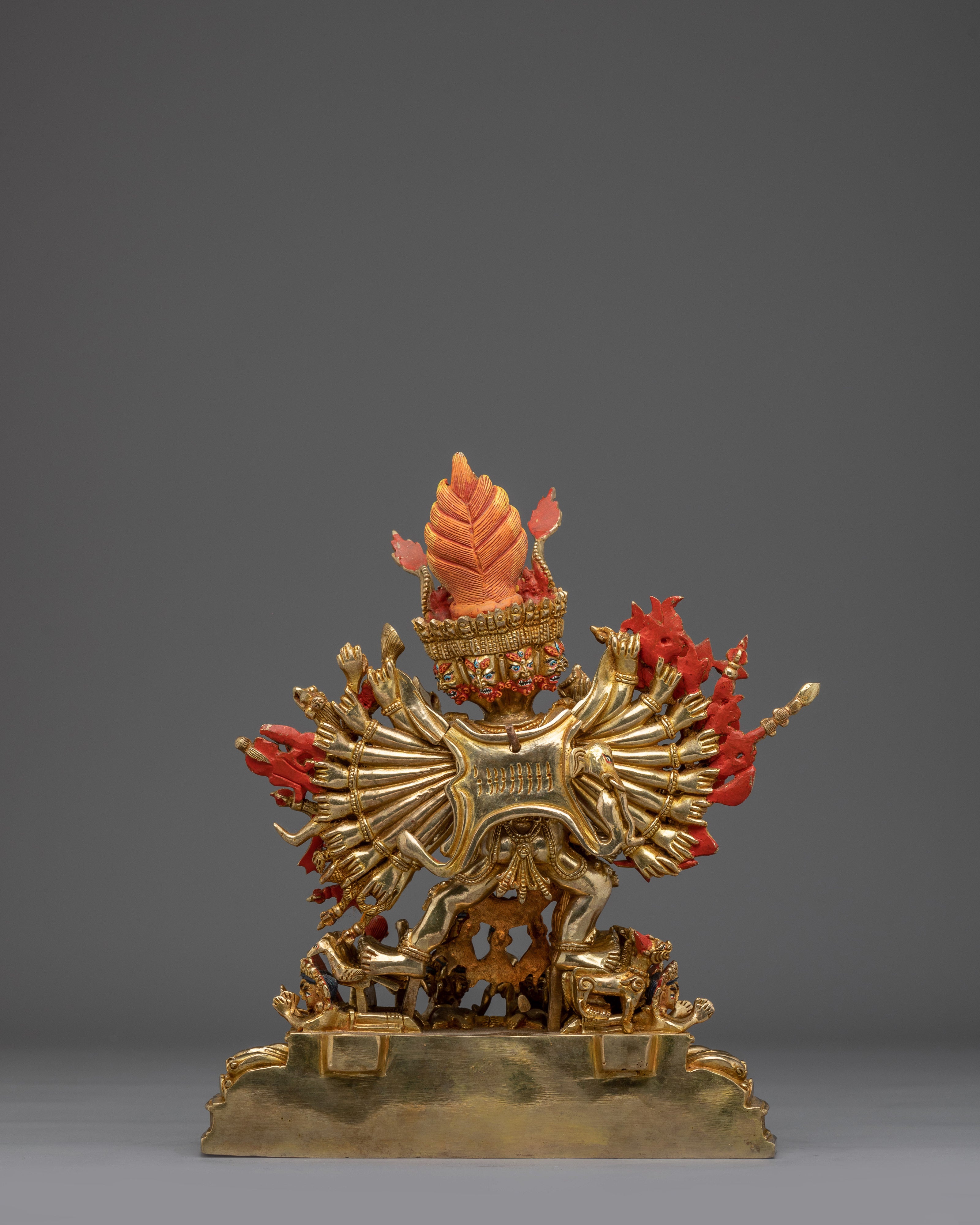 Wrathful Wisdom Deity Yamantaka | Handmade Himalayan Statue
