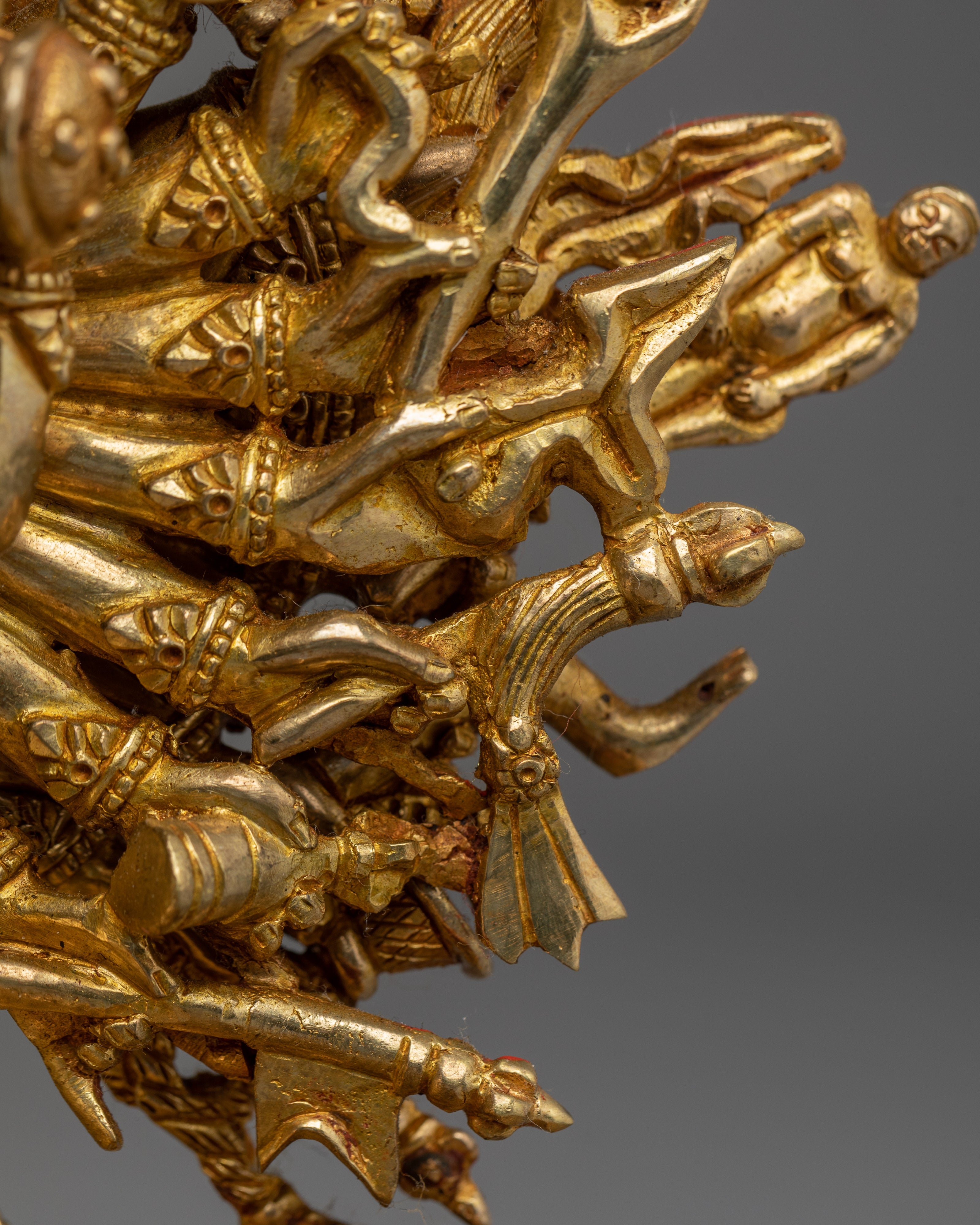 Wrathful Wisdom Deity Yamantaka | Handmade Himalayan Statue