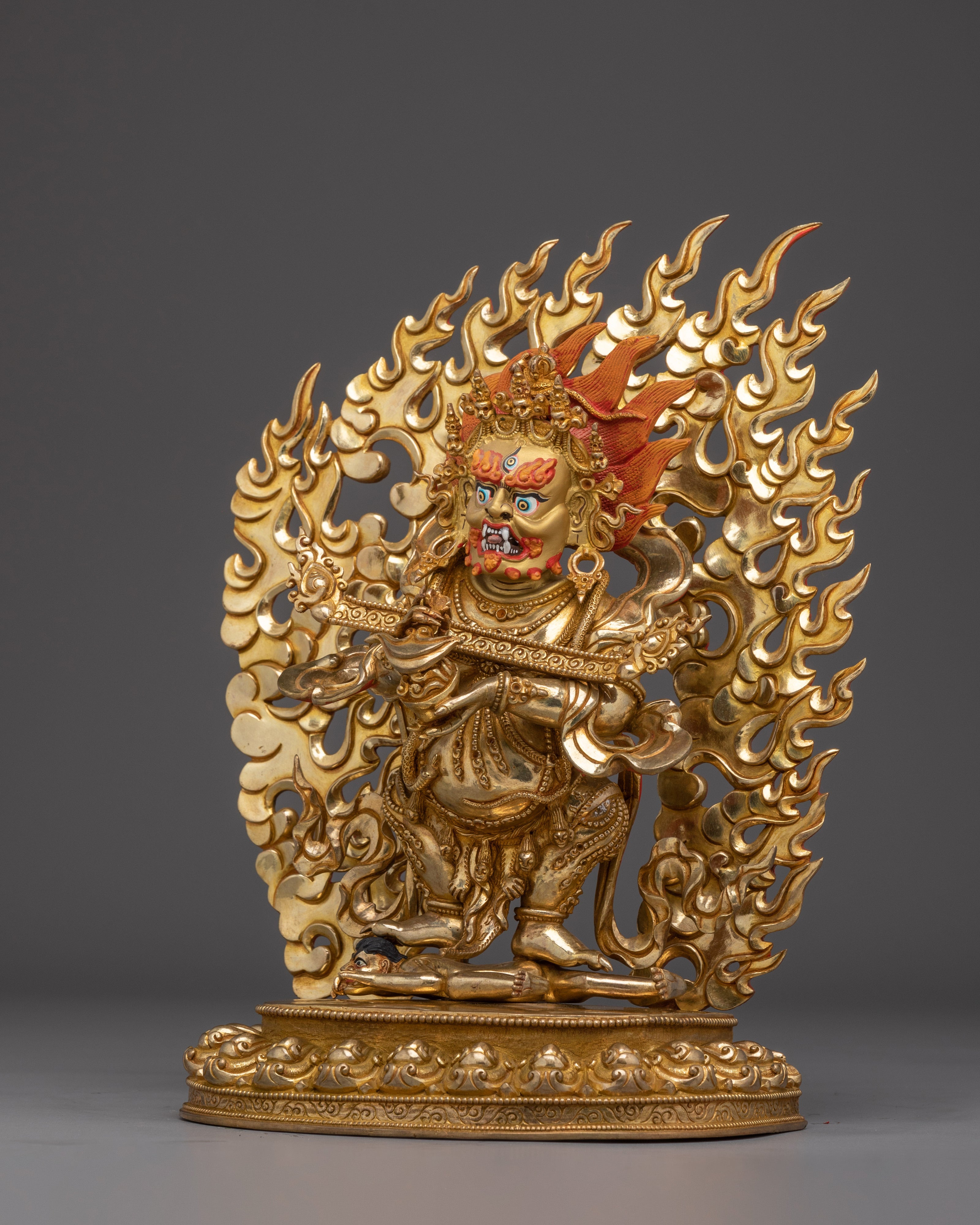 Wrathful Sakya Mahakala Sculpture | Protector Deity