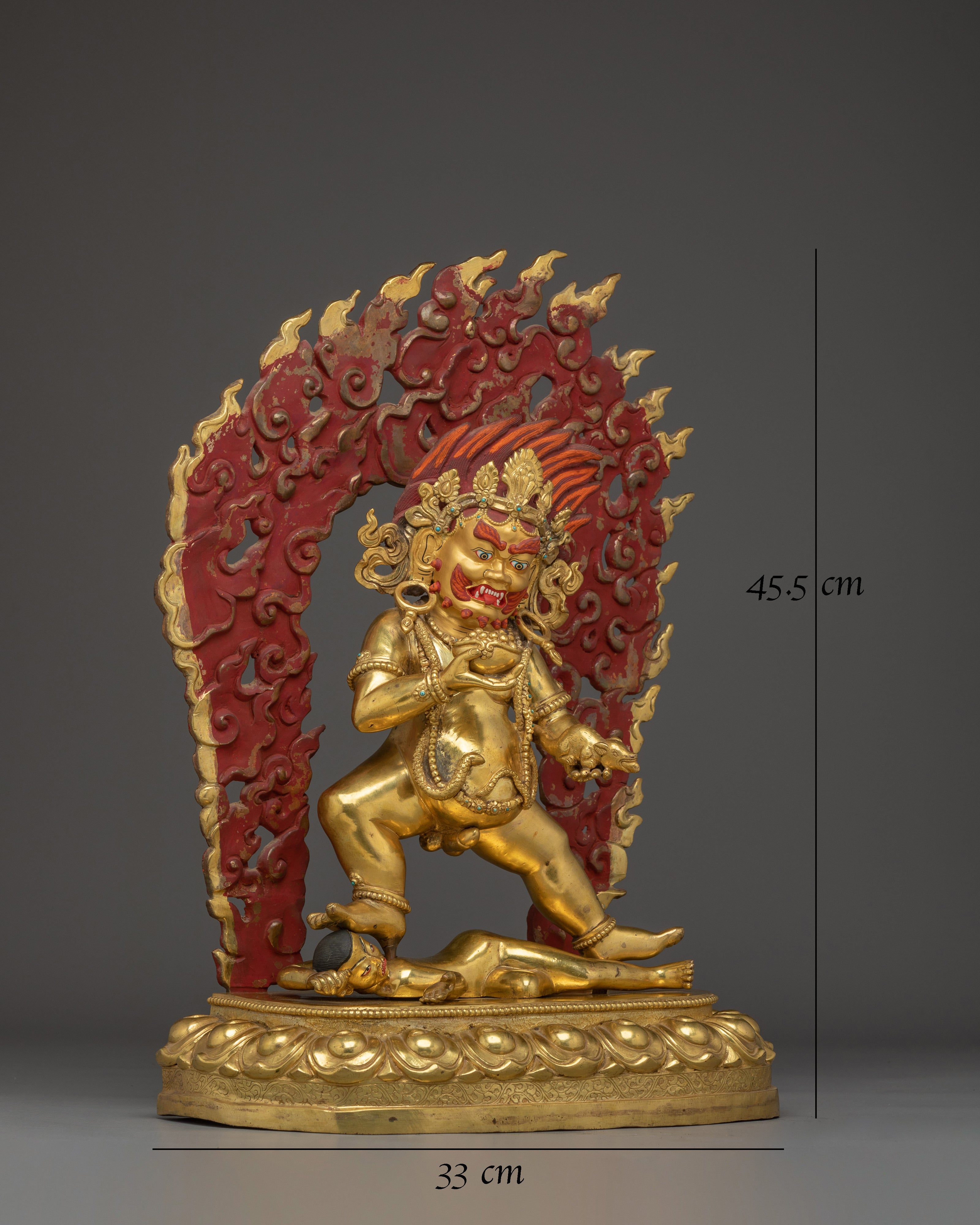 Black Dzambahala 24K Gold Tibetan Wealth Deity