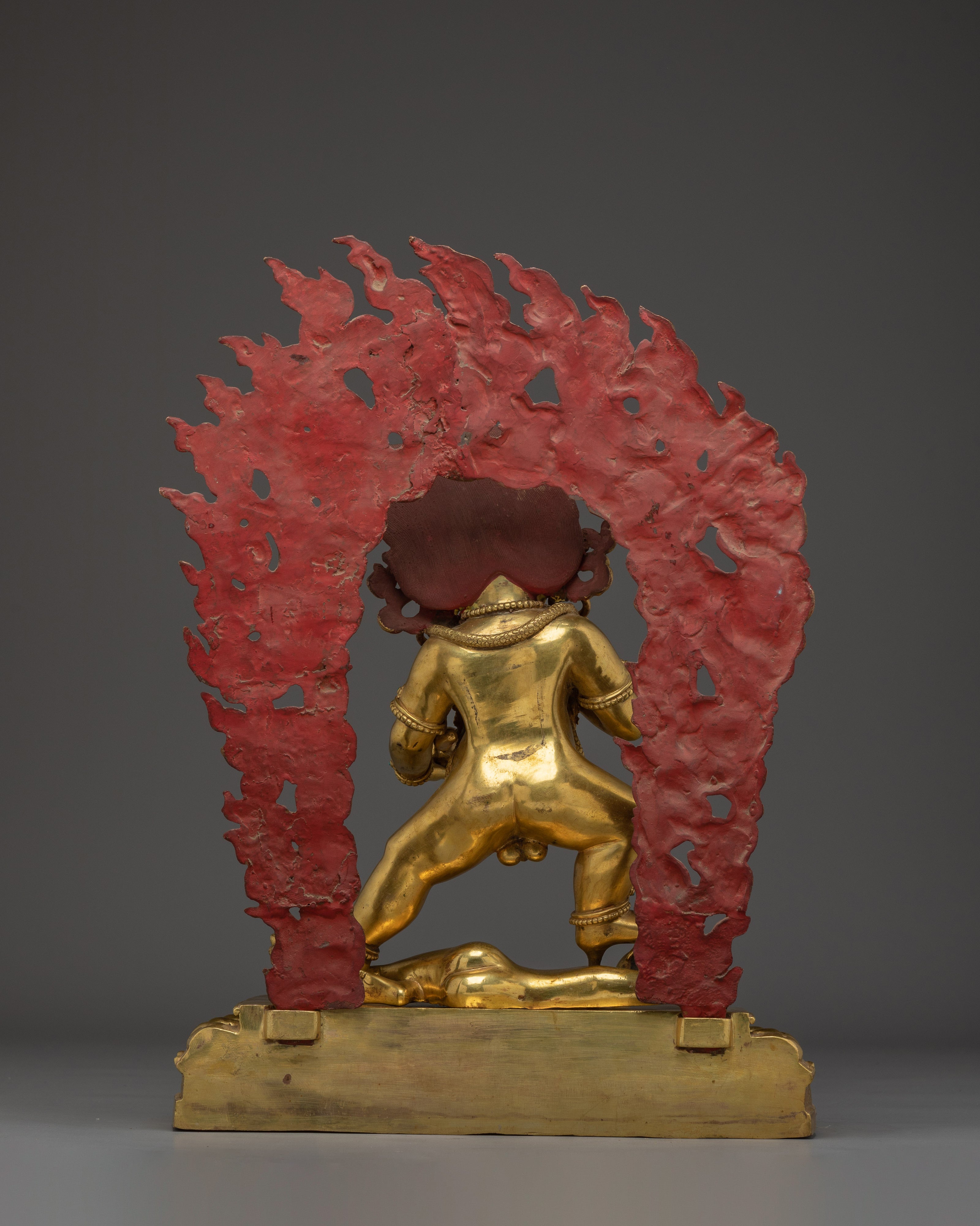 Black Dzambahala 24K Gold Tibetan Wealth Deity Statue | Tibetan Shrine and Spiritual Practices