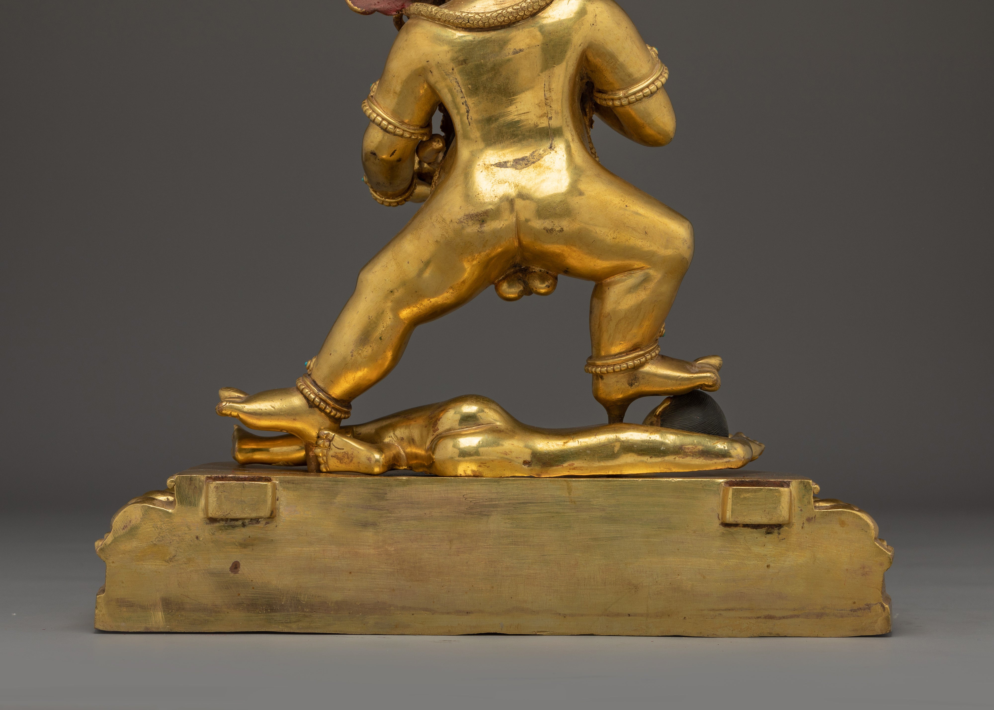 Black Dzambahala 24K Gold Tibetan Wealth Deity Statue | Tibetan Shrine and Spiritual Practices